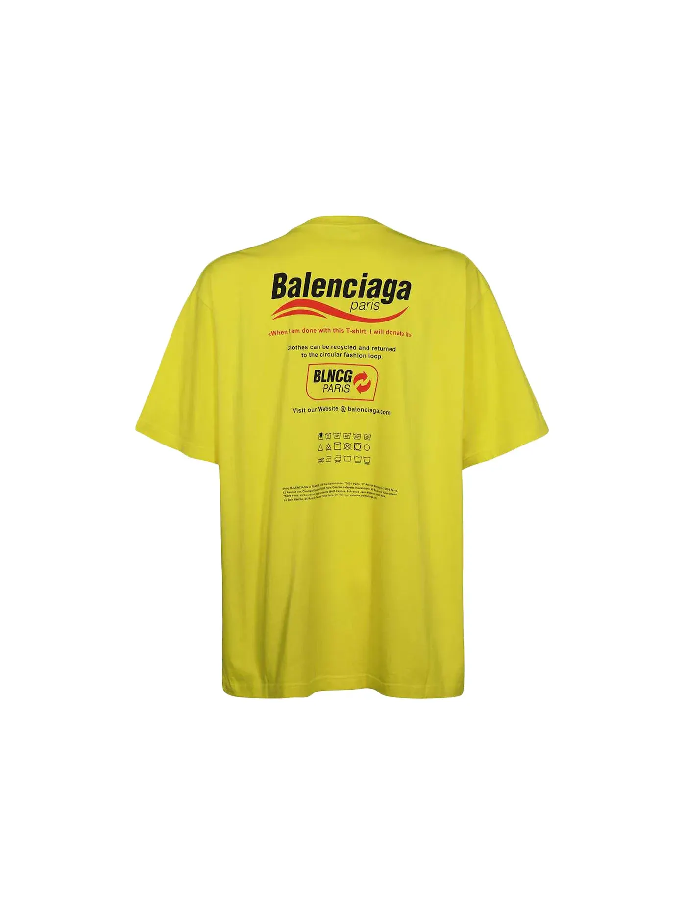 Мужская футболка Balenciaga — изображение 2 из 2, желтый