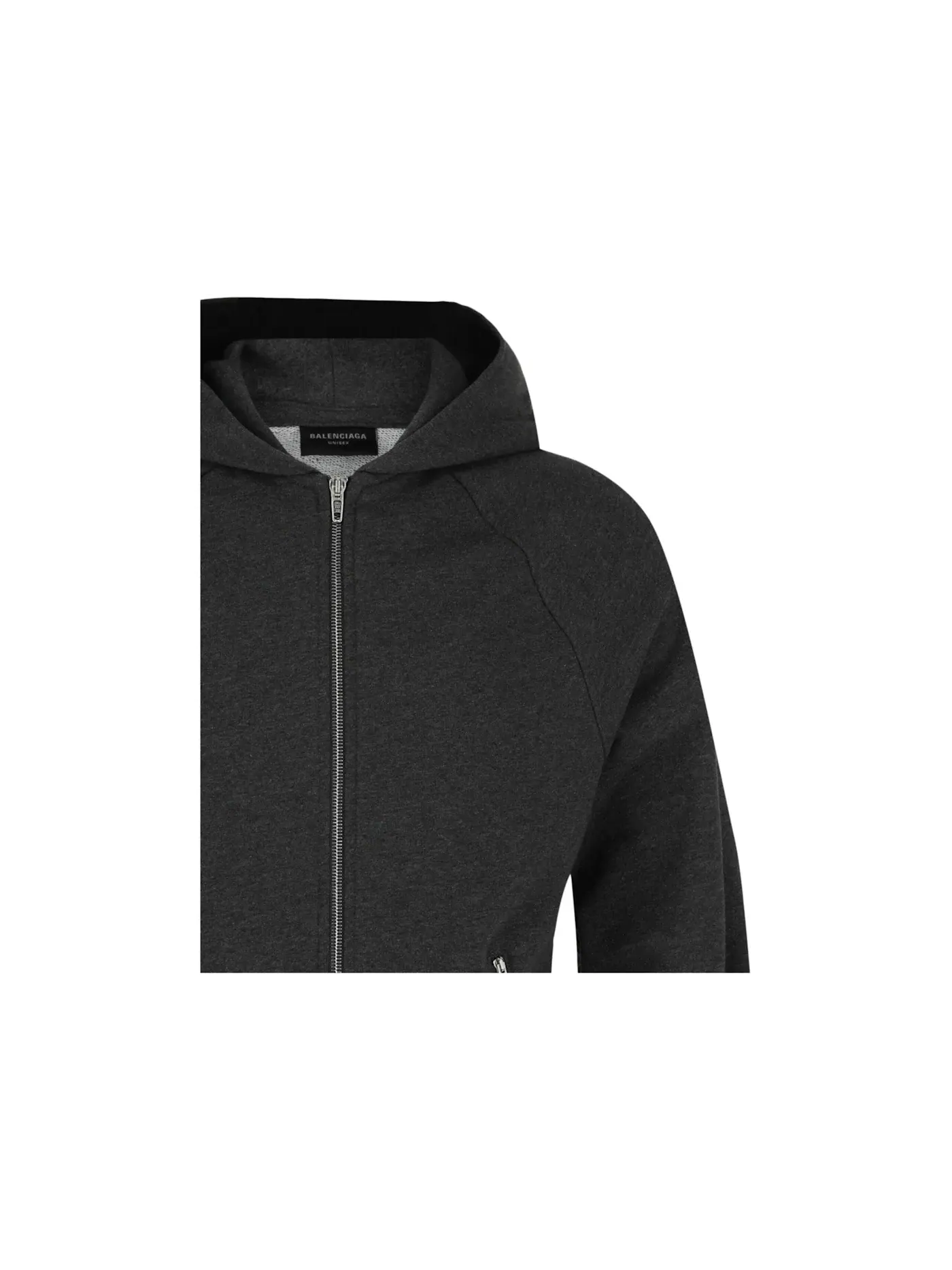 Мужской худи с вышивкой Balenciaga Hoodie — изображение 3 из 3, темный серый черный
