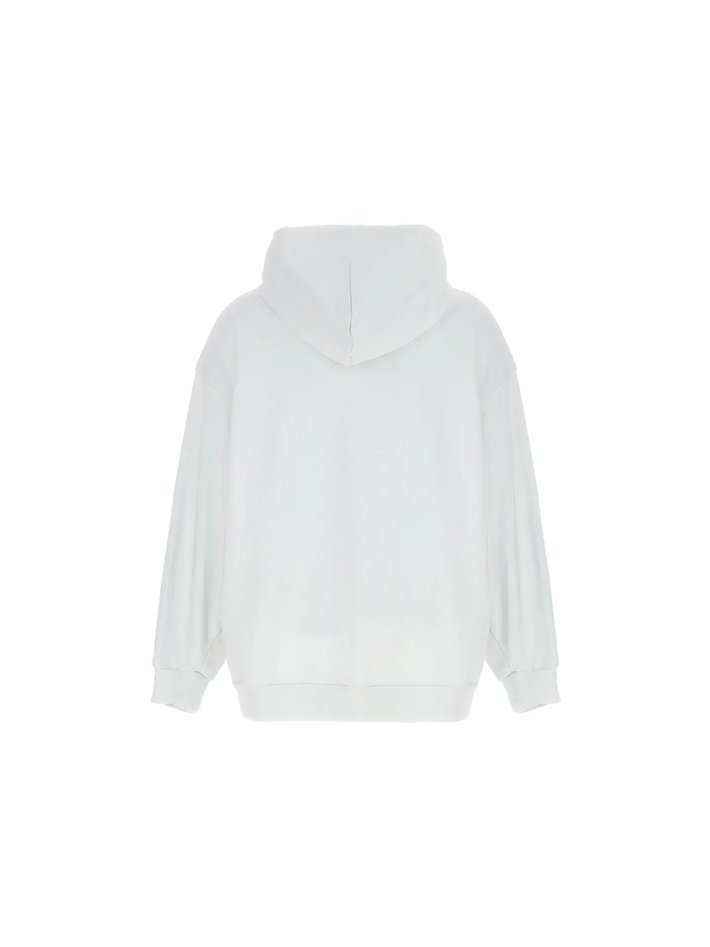 Мужской худи оверсайз с принтом Balenciaga Energy Patched Jersey Oversized Hoodie — изображение 2 из 2, белый
