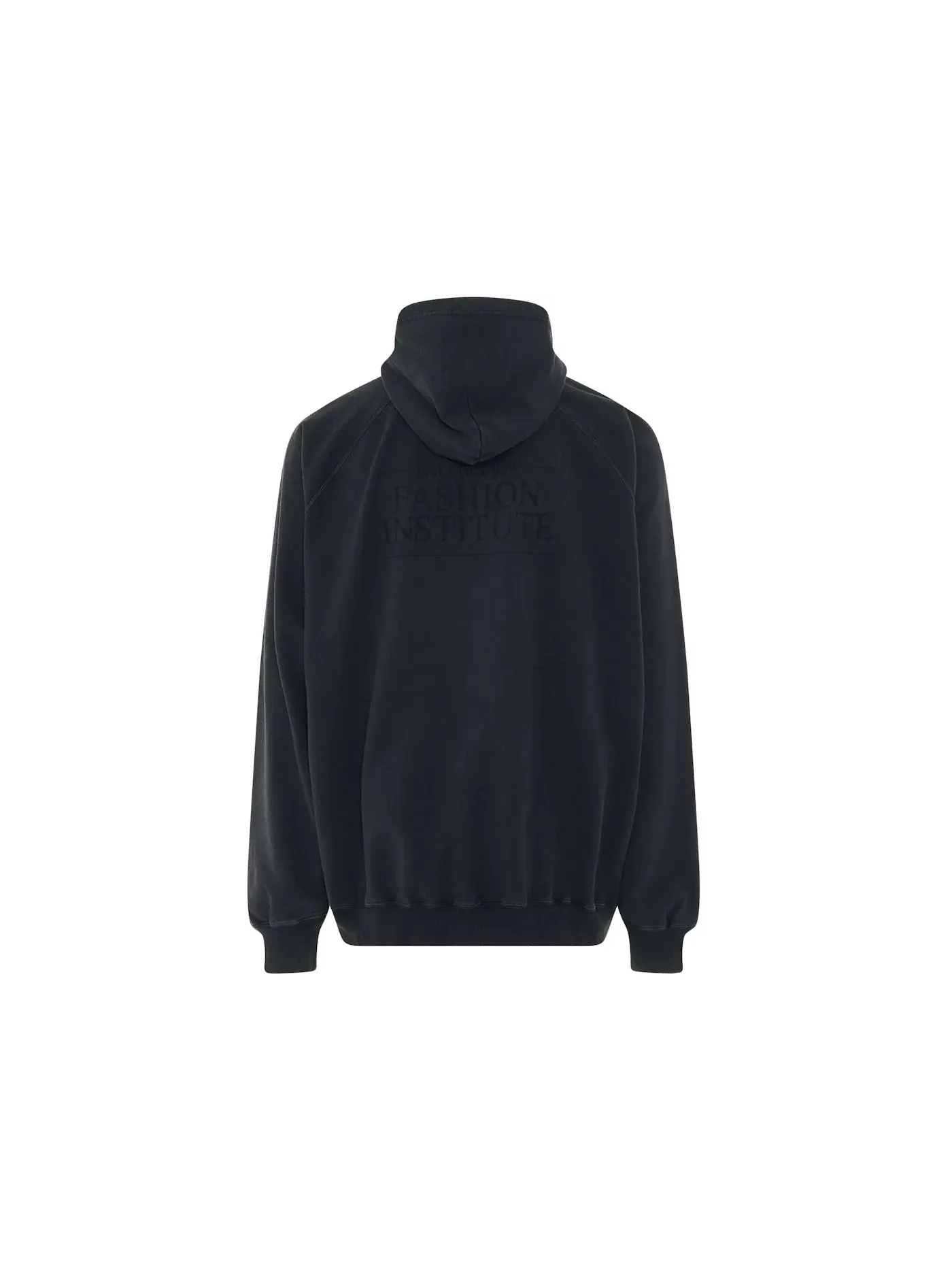 Мужской оверсайз худи Balenciaga Fashion Institute Oversized Hoodie — изображение 2 из 2, черный