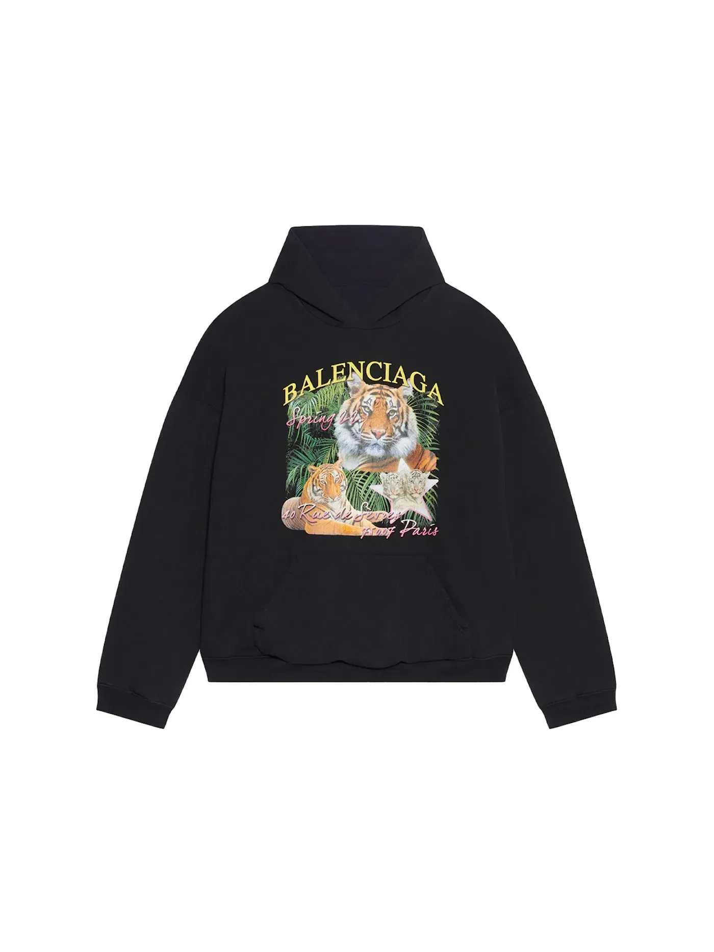 Мужской худи двусторонний с принтом FBI Year Of The Tiger Balenciaga — изображение 1 из 2
