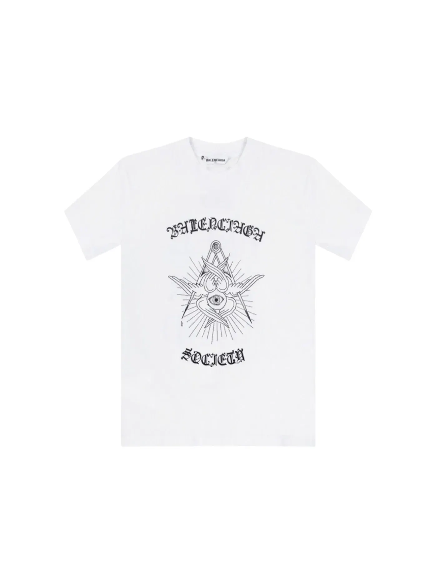 Женская футболка с принтом Free Your Mind Balenciaga — изображение 1 из 2, белый