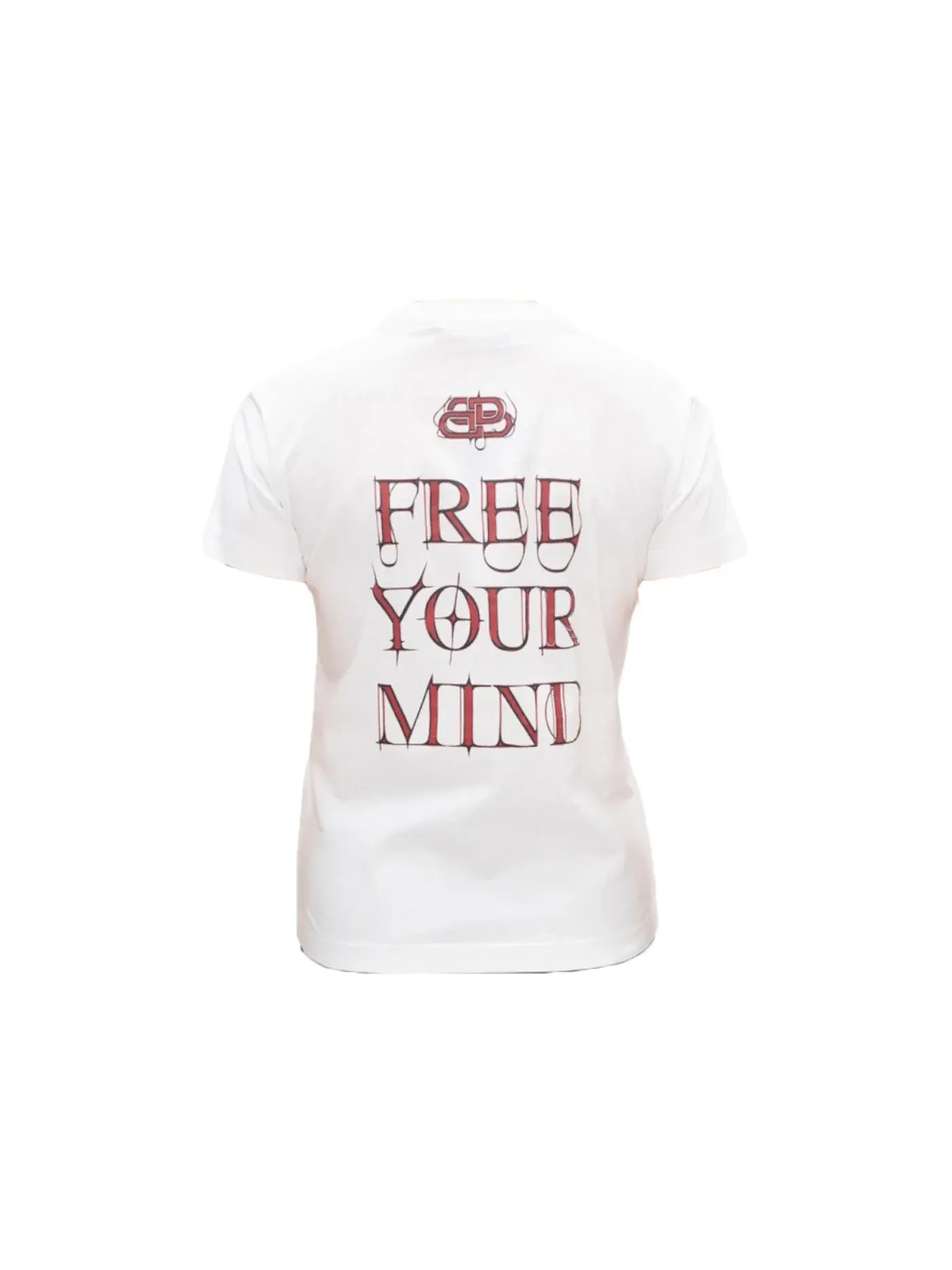 Женская футболка с принтом Free Your Mind Balenciaga — изображение 2 из 2, белый