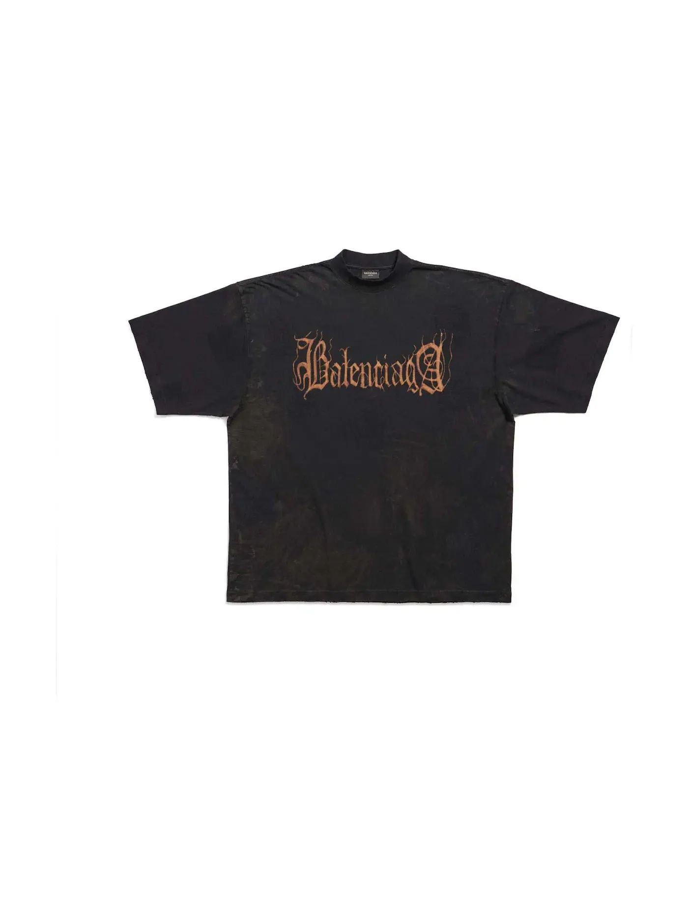 Мужская футболка с принтом Heavy Metal Large Fit Balenciaga — изображение 1 из 1, черный