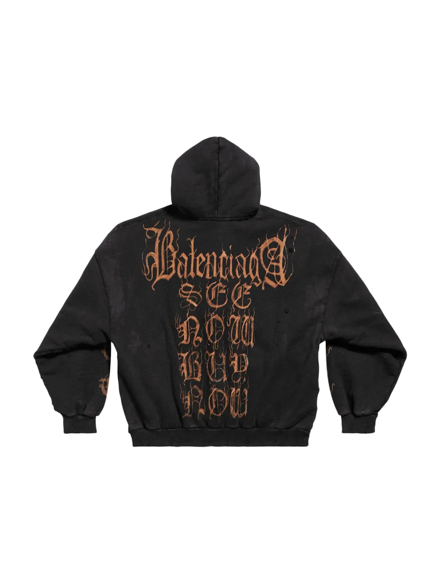Мужской худи оверсайз Oversized Hoodie Balenciaga — изображение 2 из 2, черный