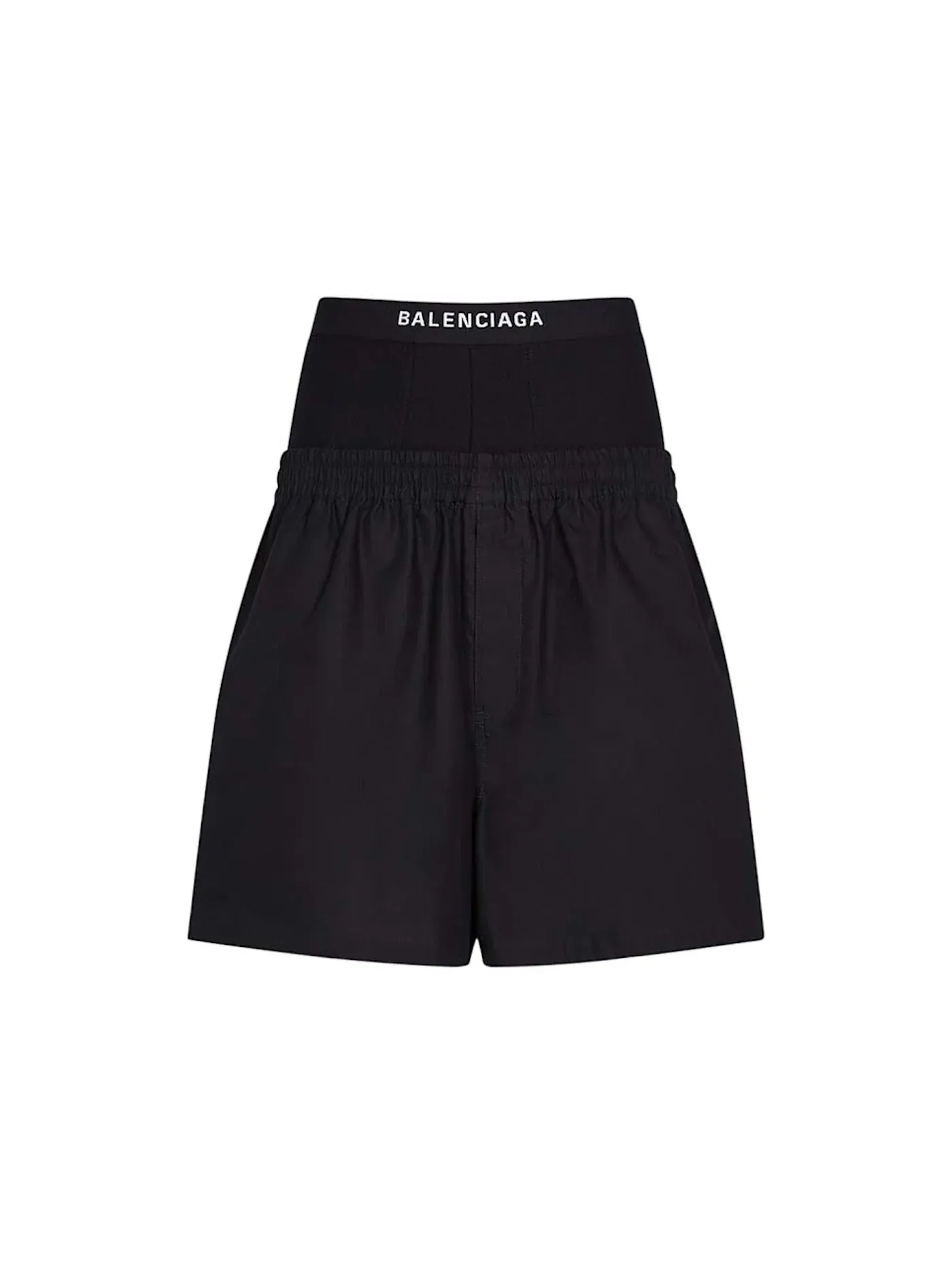 Унисекс шорты с принтом Hybrid Boxer Shorts Balenciaga — изображение 1 из 2, черный