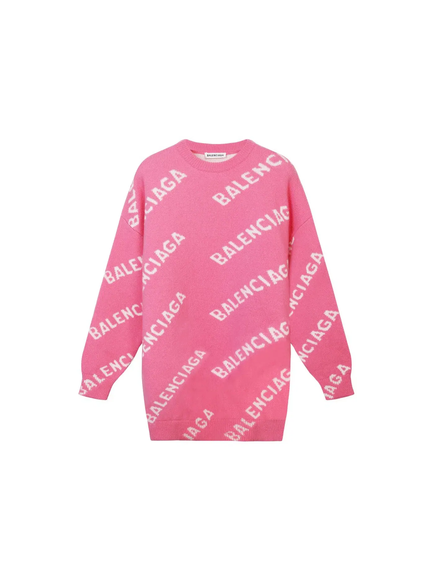 Мужской свитшот с принтом Crewneck Balenciaga — изображение 1 из 1, розовый