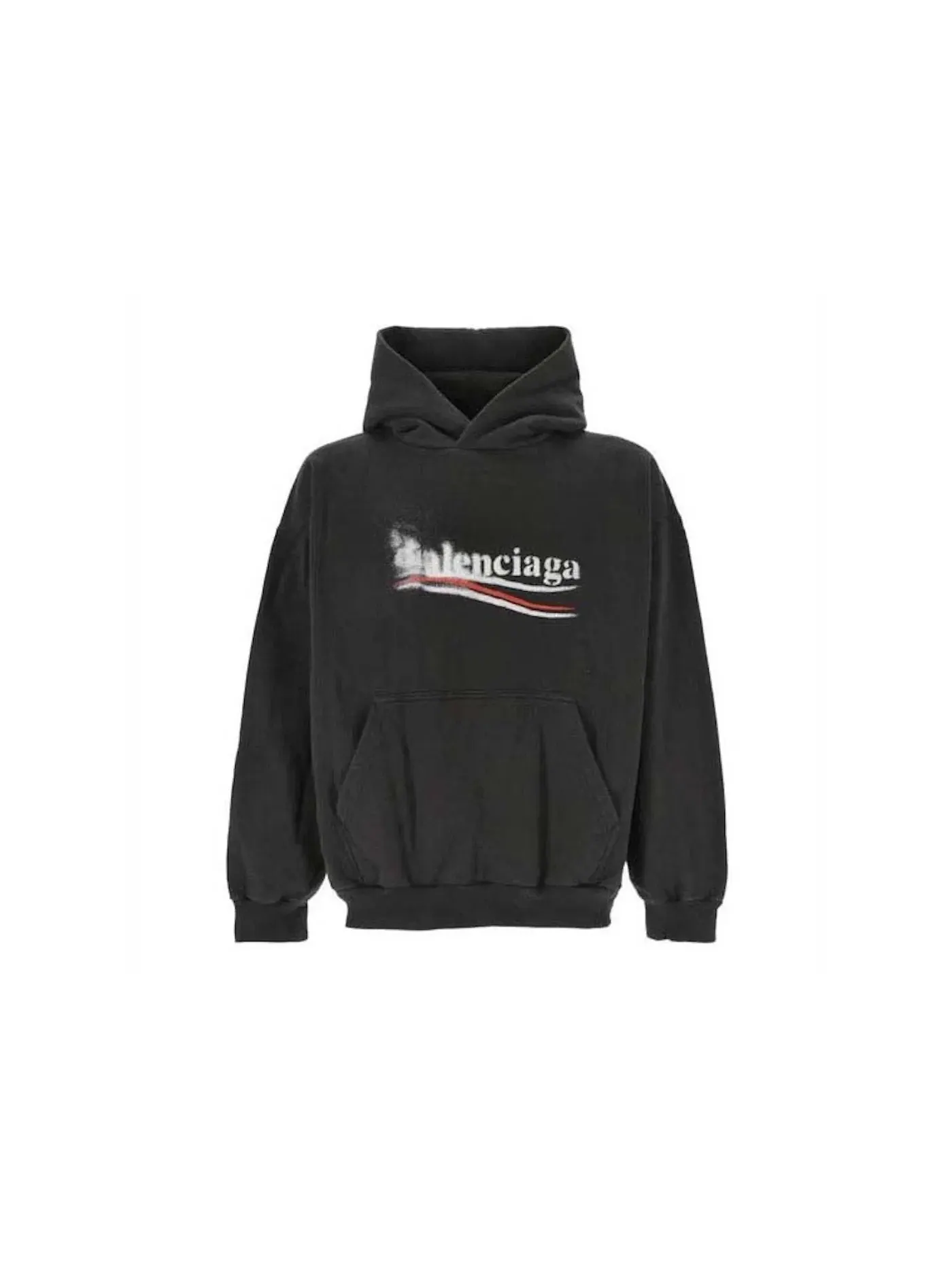 Мужской худи с принтом Hoodie Balenciaga — изображение 1 из 1, черный