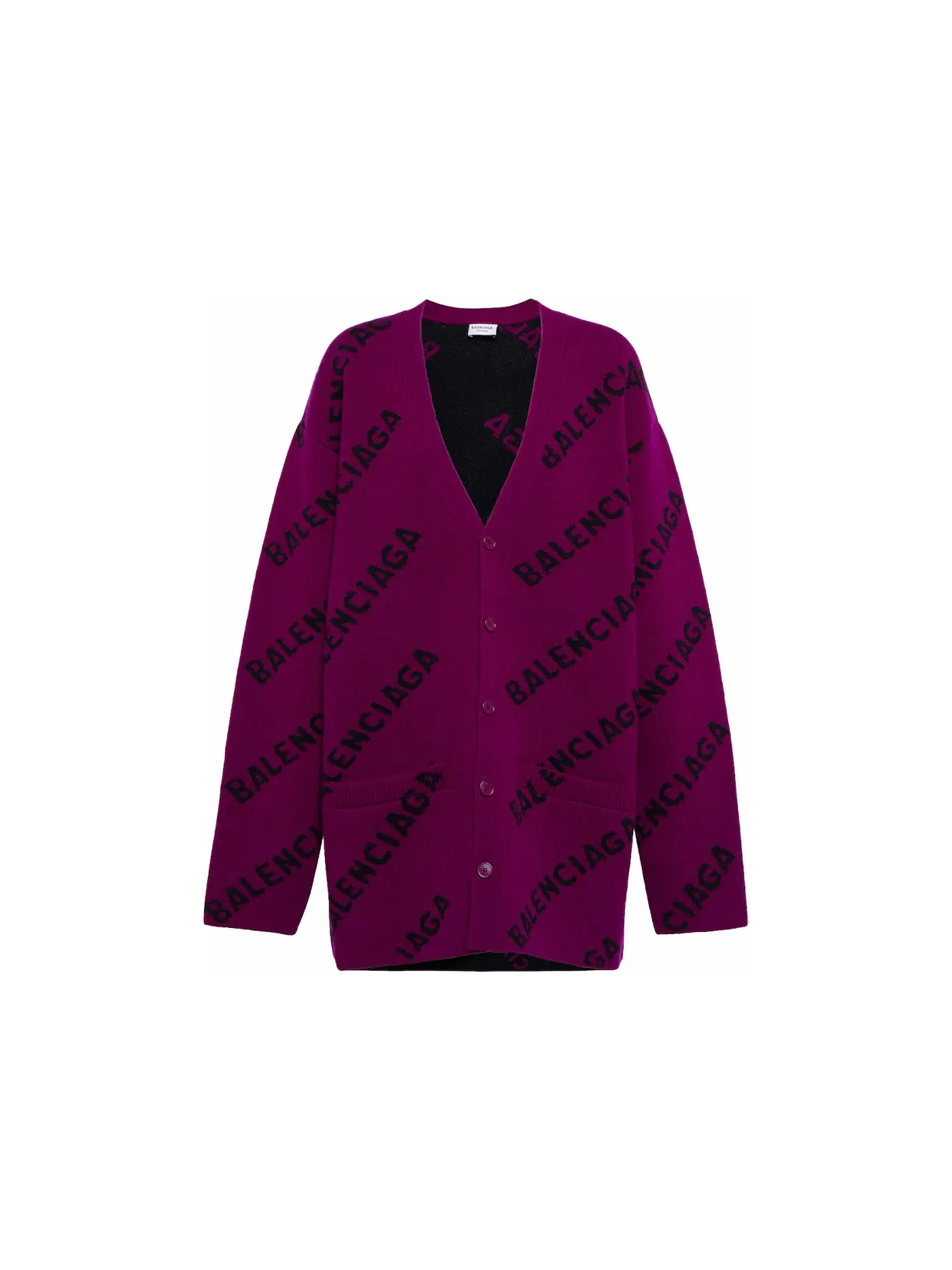 Женский кардиган с принтом Cardigan Balenciaga — изображение 1 из 1, фиолетовый