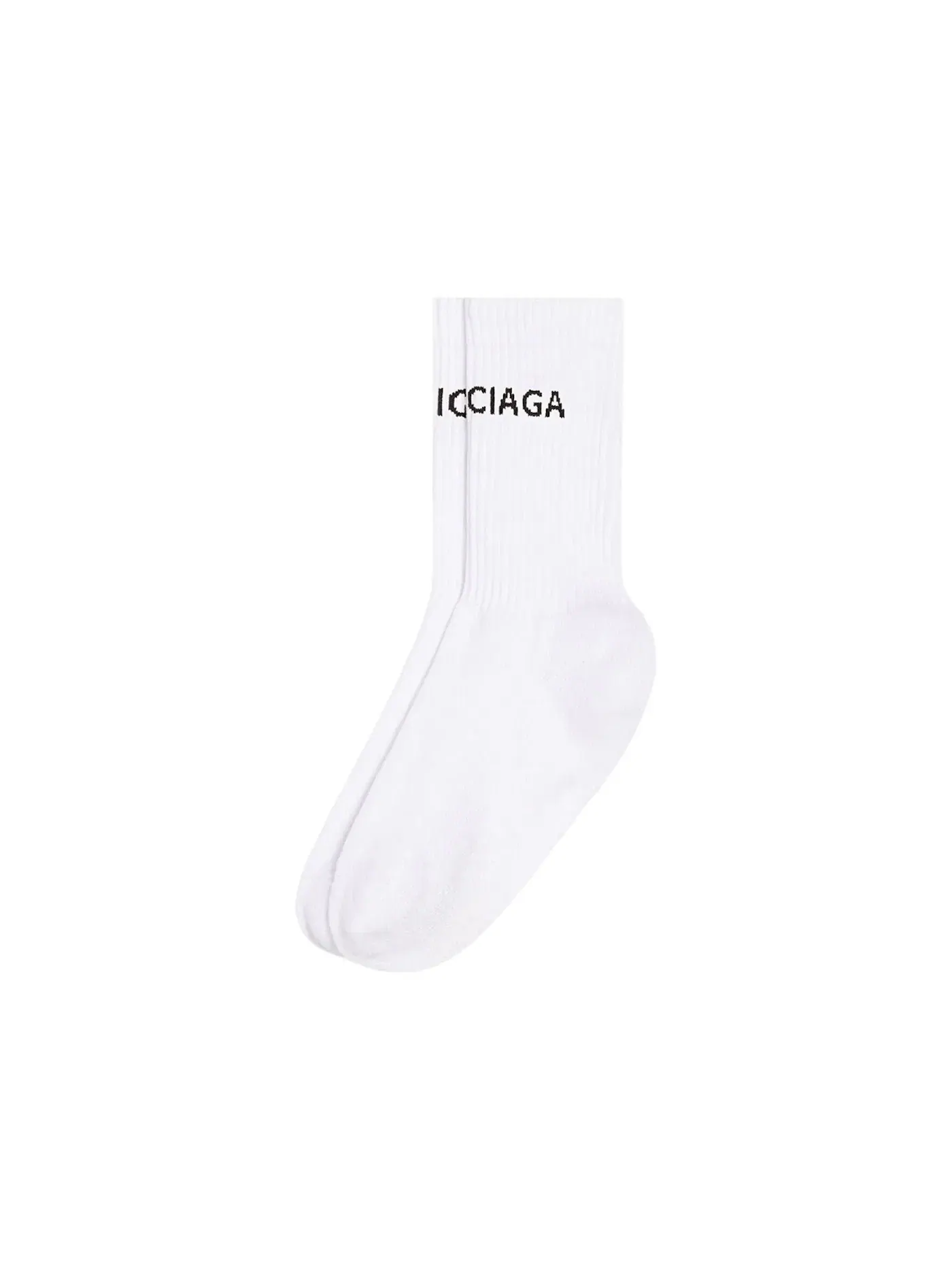 Мужские носки Logo Socks Balenciaga — изображение 2 из 2, белый/черный