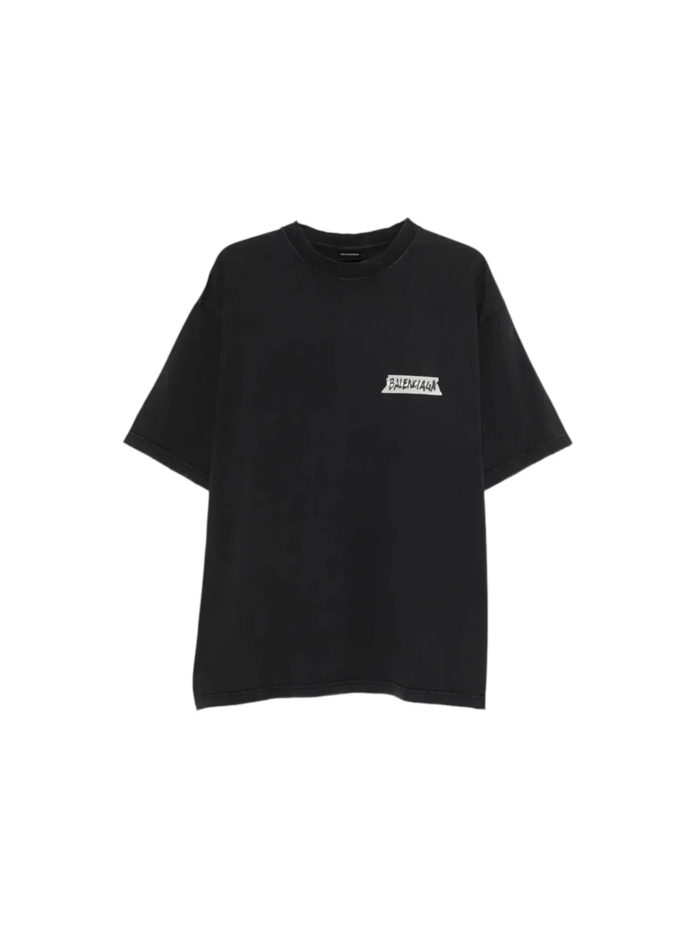 Мужская футболка с принтом Balenciaga T-shirt — изображение 1 из 1, черный