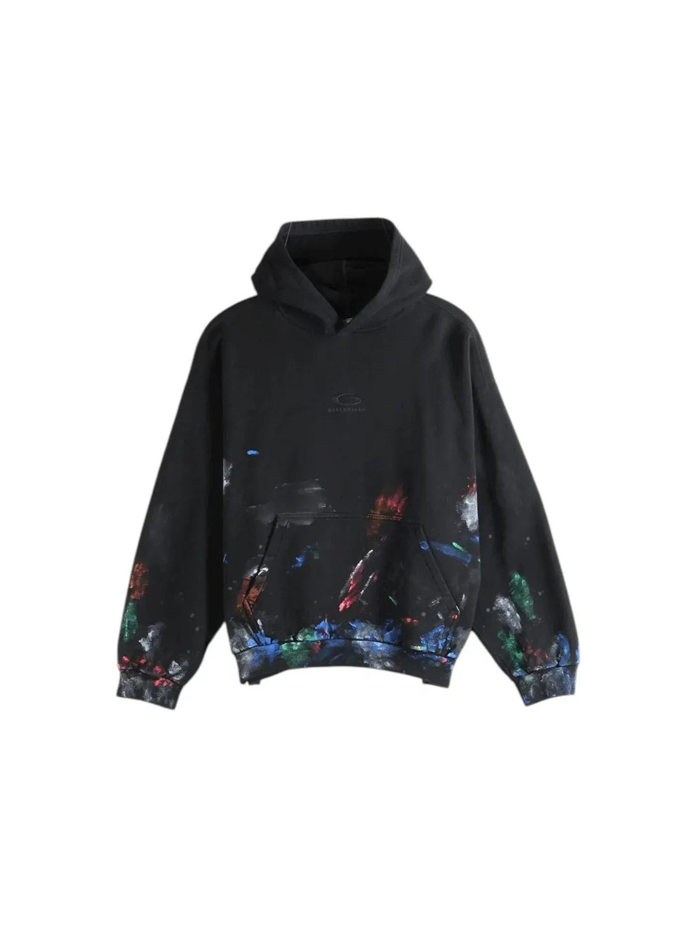 Мужской худи Oversize Fit Balenciaga — изображение 1 из 1, черный