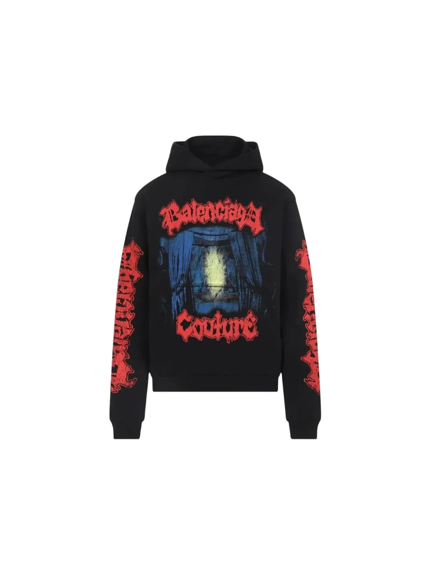 Женский худи с длинным рукавом Hoodie Balenciaga — изображение 1 из 1, черный