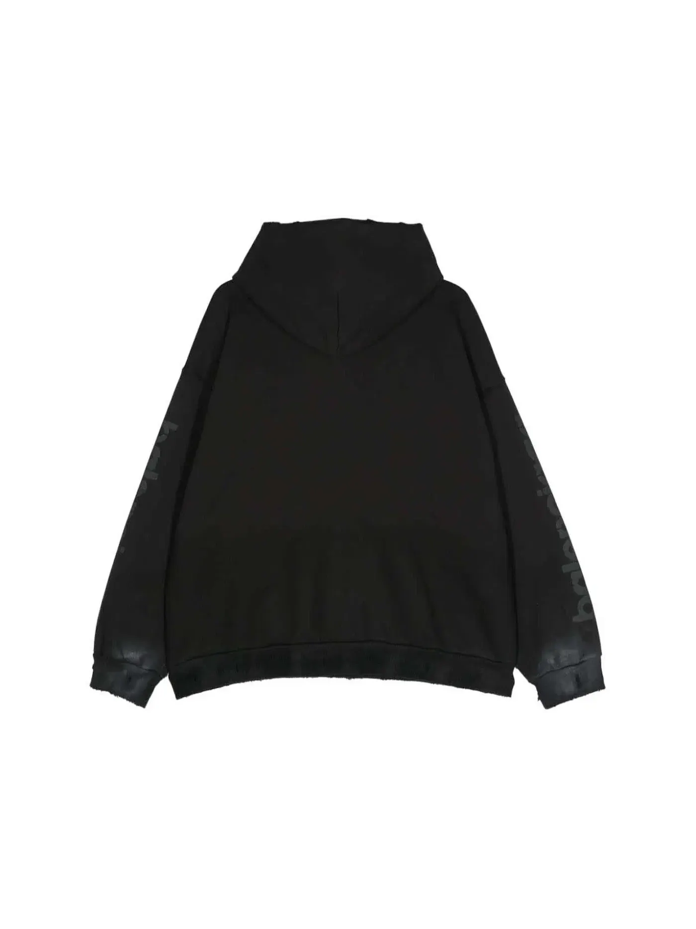 Мужской худи с принтом Hoodie Balenciaga — изображение 2 из 2, черный