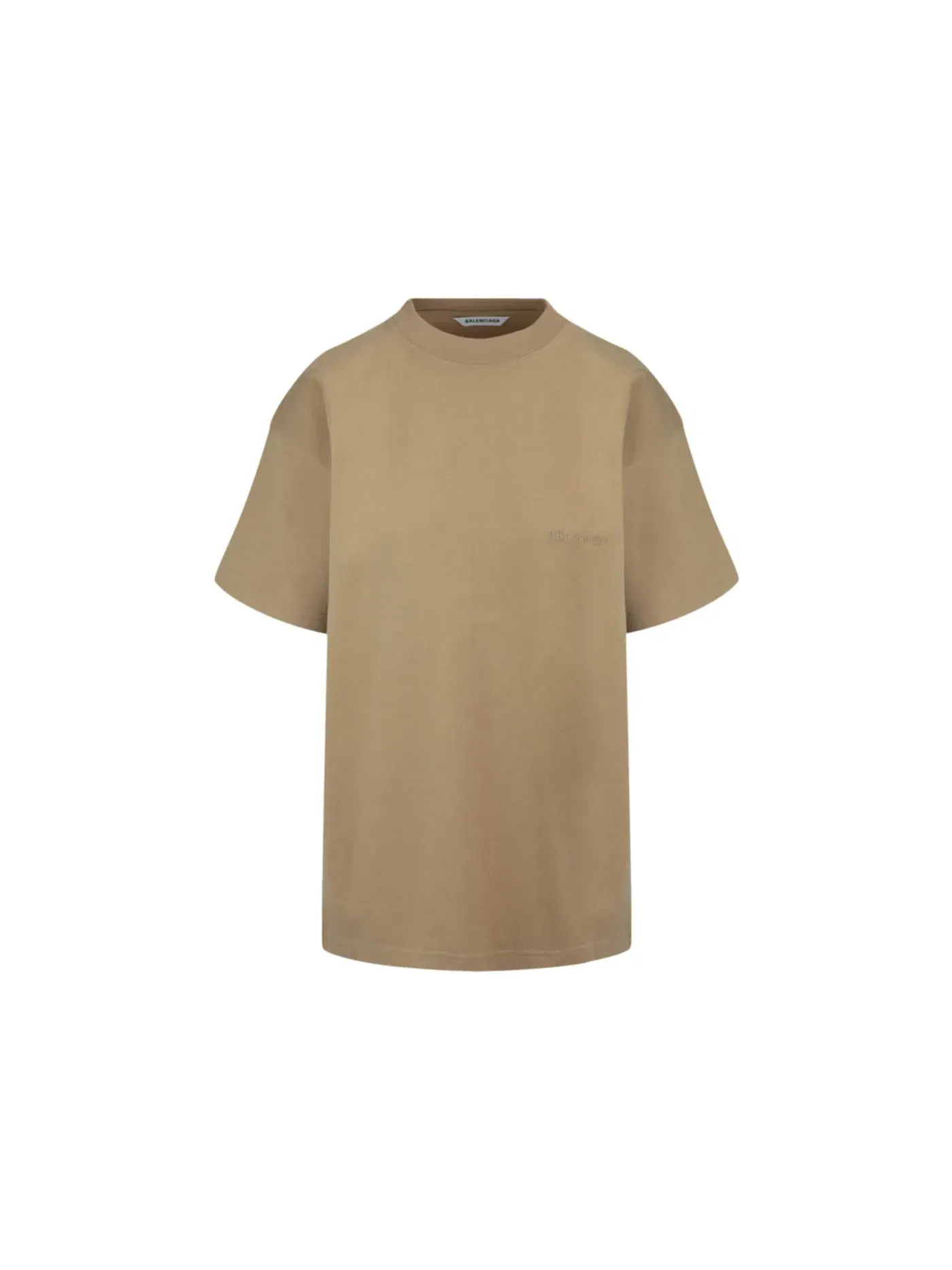 Женская футболка с принтом T-Shirt Balenciaga — изображение 1 из 3, овсяный