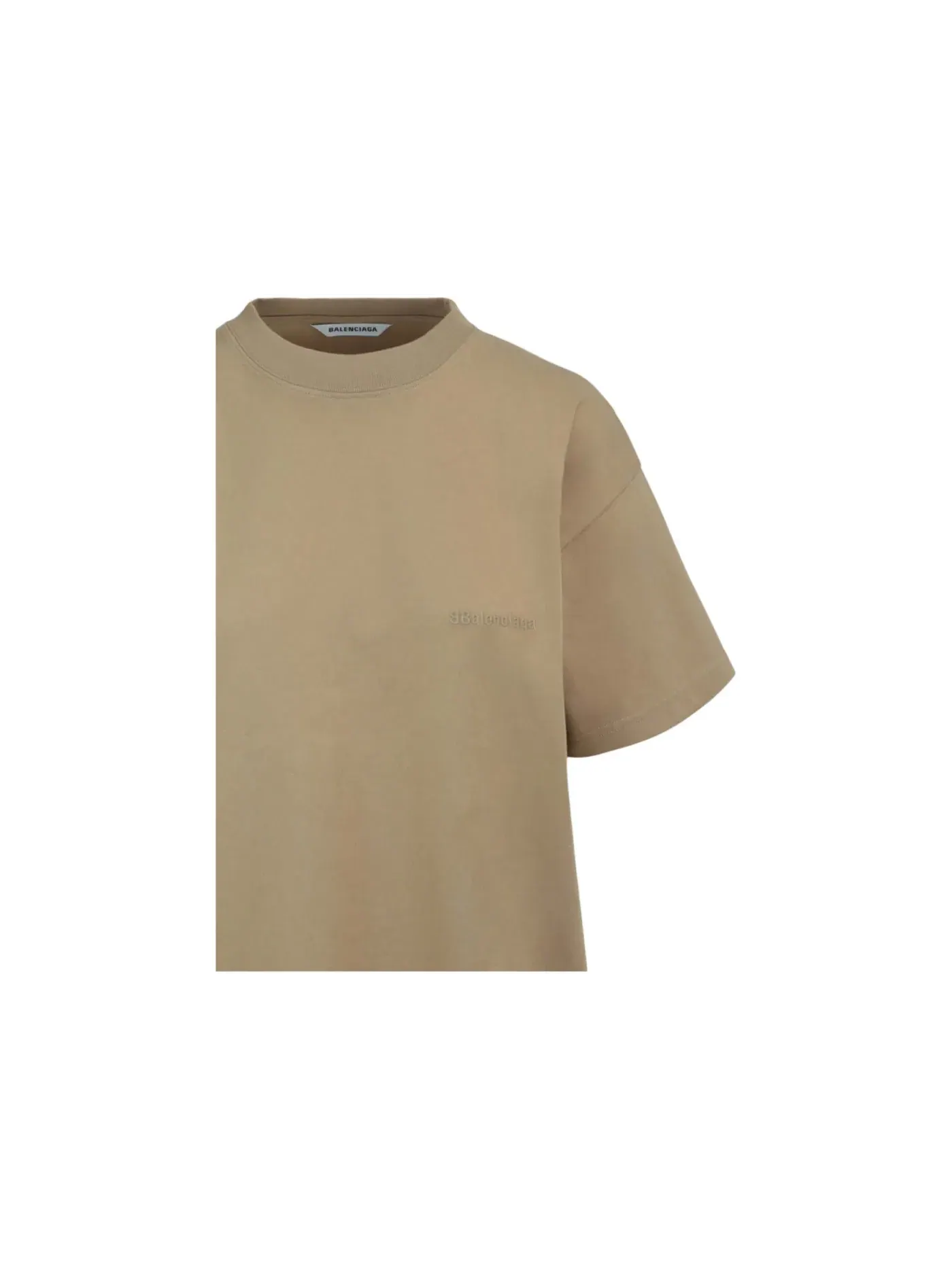 Женская футболка с принтом T-Shirt Balenciaga — изображение 3 из 3, овсяный