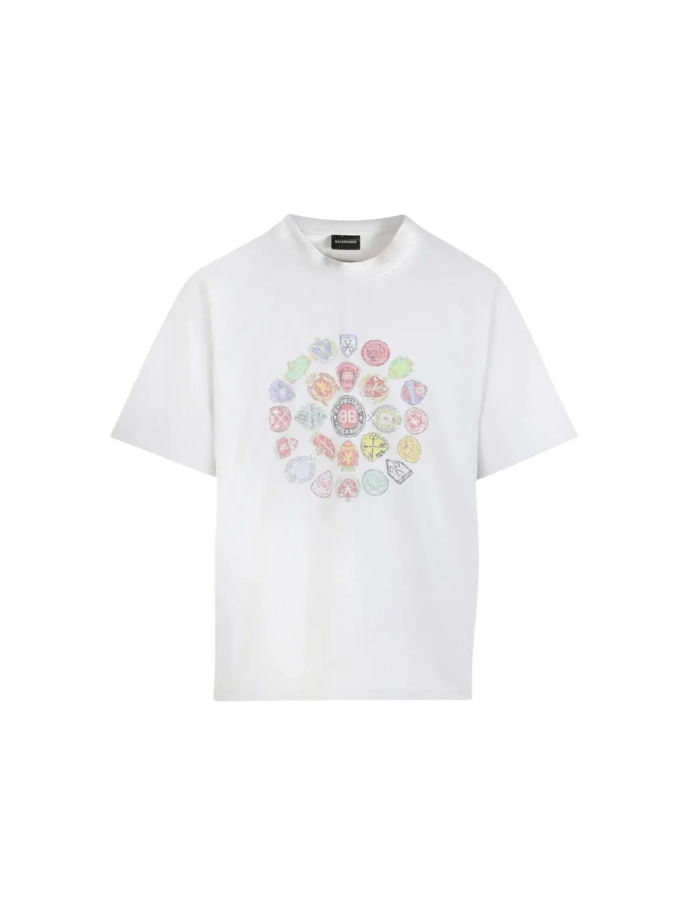 Мужская футболка с принтом Balenciaga T-shirt — изображение 1 из 1, белый