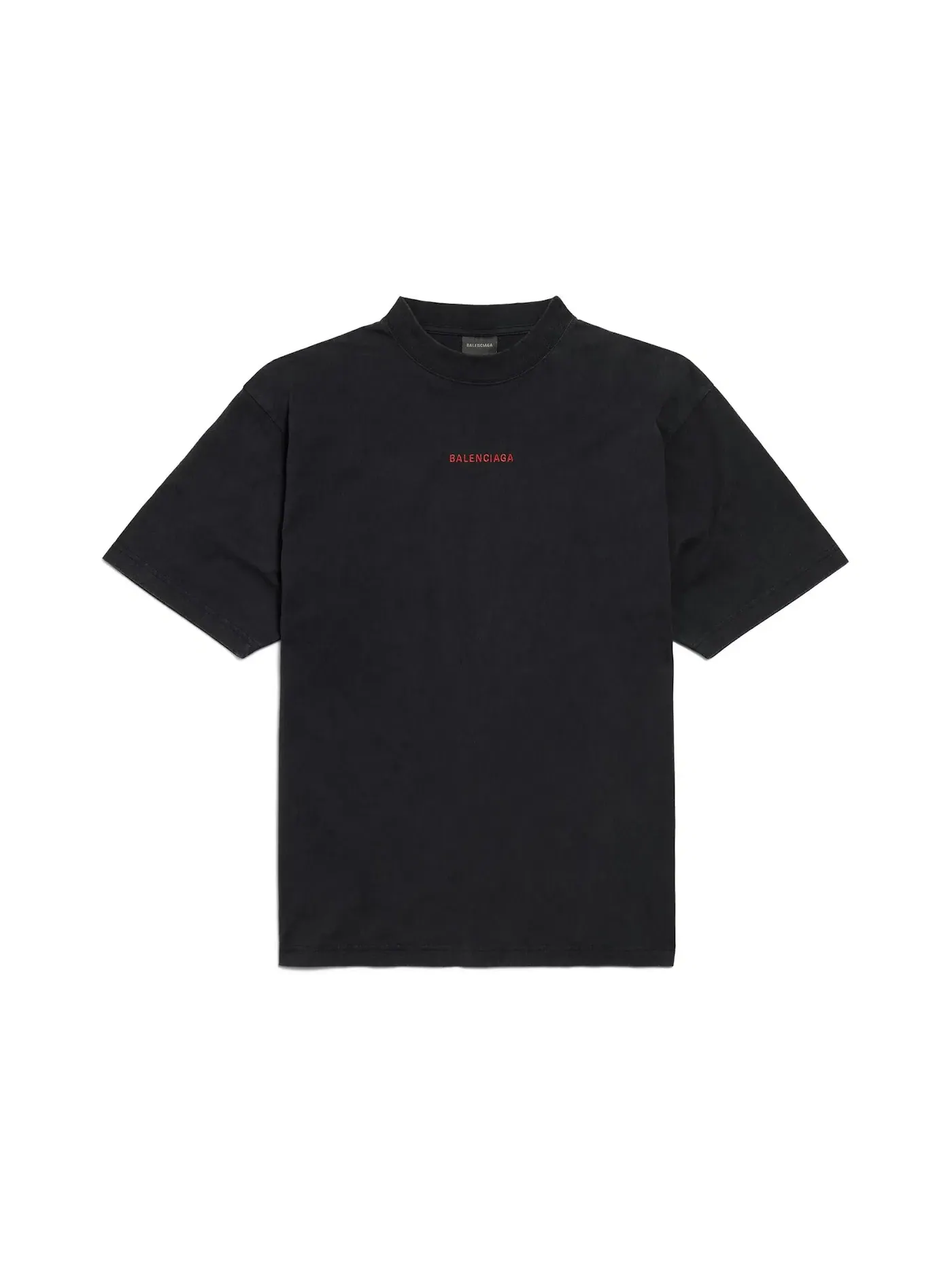 Мужская футболка с принтом Balenciaga T-shirt — изображение 1 из 1, черный красный