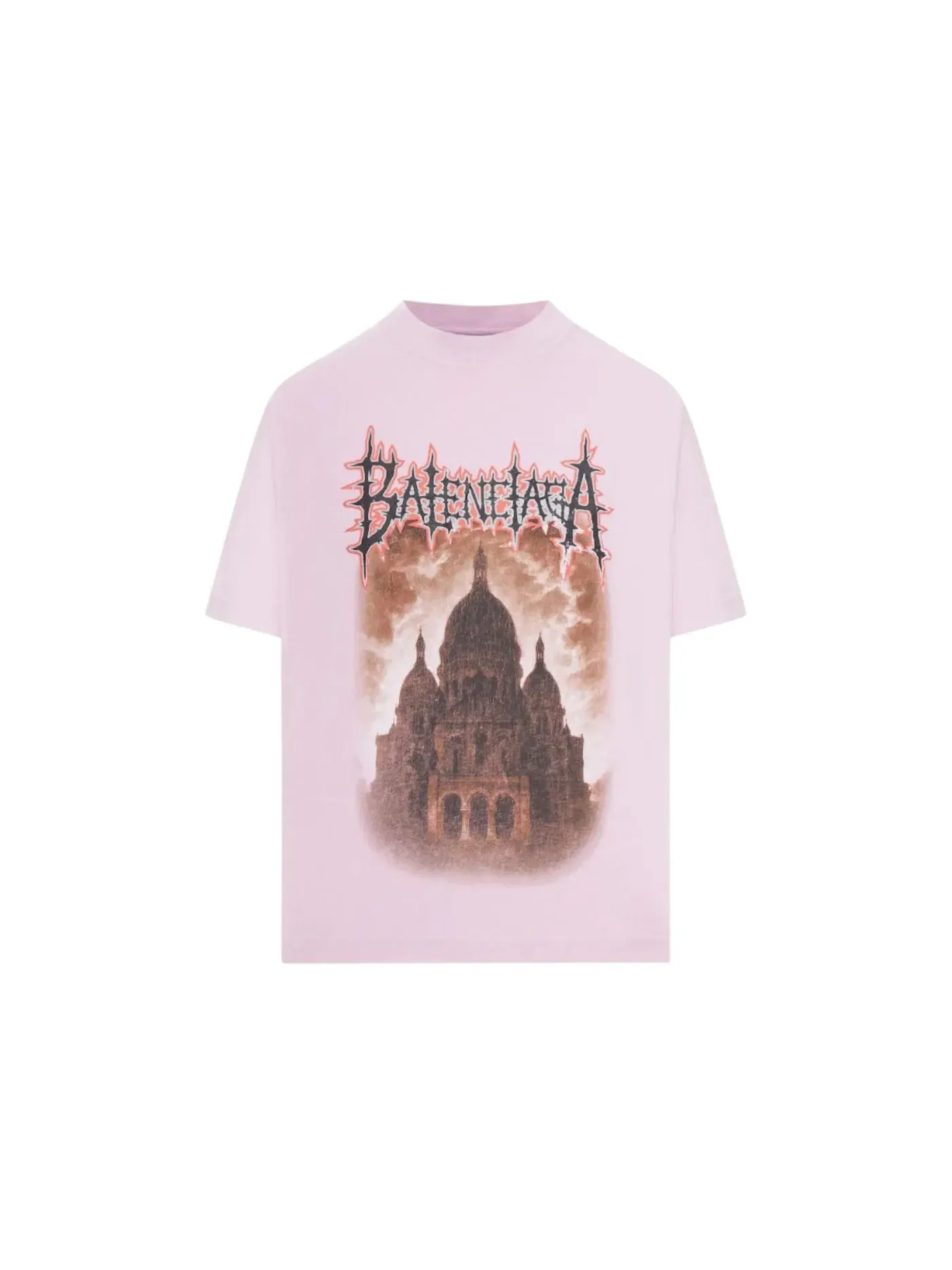 Женская футболка с принтом Balenciaga T-shirt — изображение 1 из 1, розовый