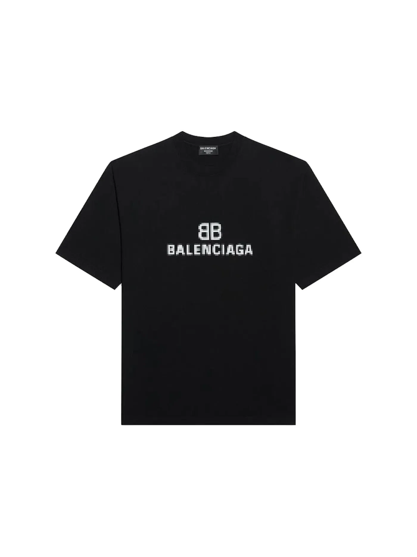 Мужская футболка с принтом BB Pixel Balenciaga — изображение 1 из 1, черный