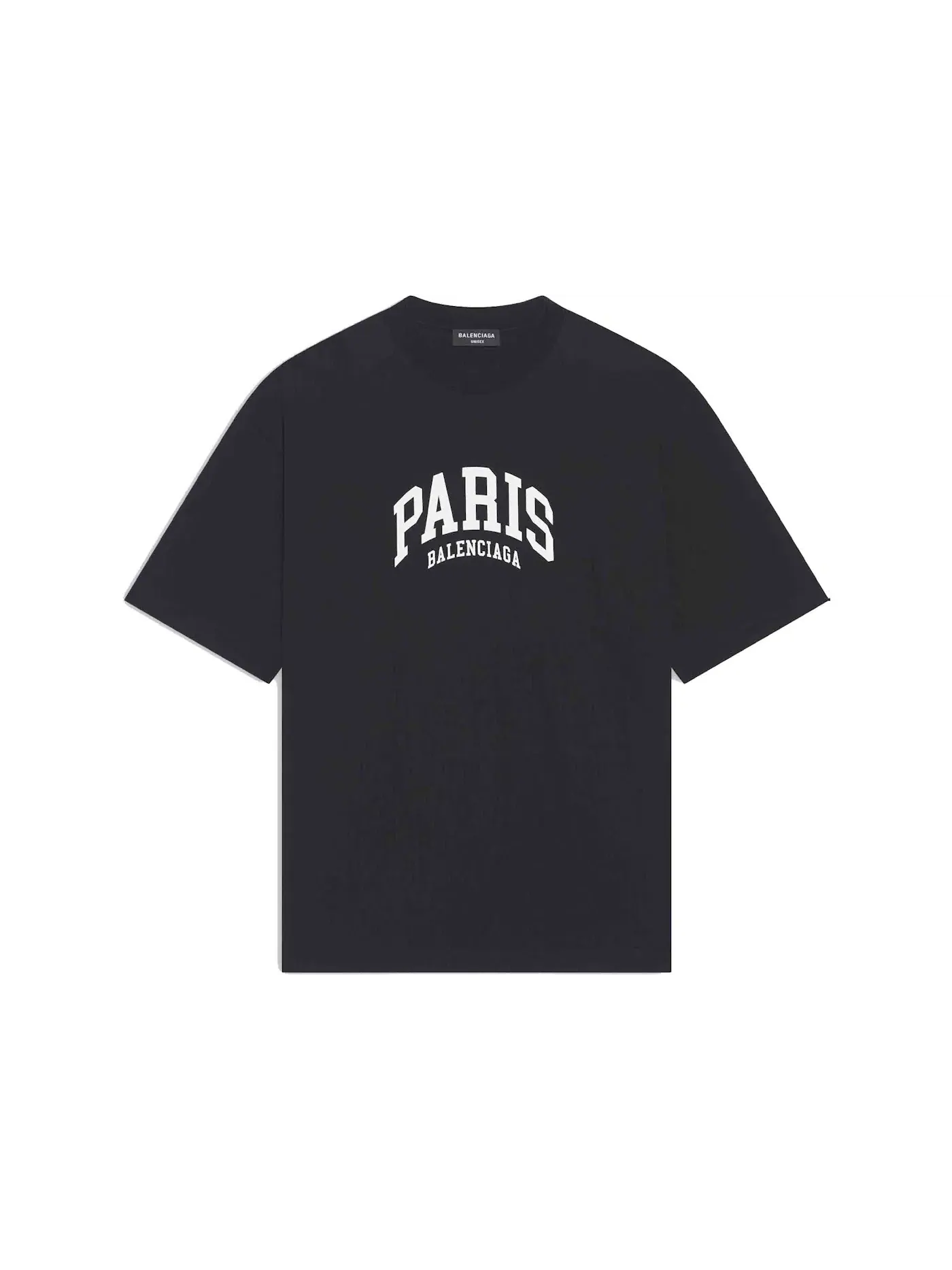 Мужская футболка с принтом Cities Paris Medium Fit Balenciaga — изображение 1 из 1, черный