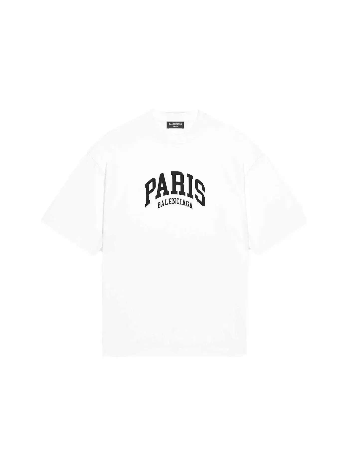 Мужская футболка с принтом Cities Paris Medium Fit Balenciaga — изображение 1 из 1, белый