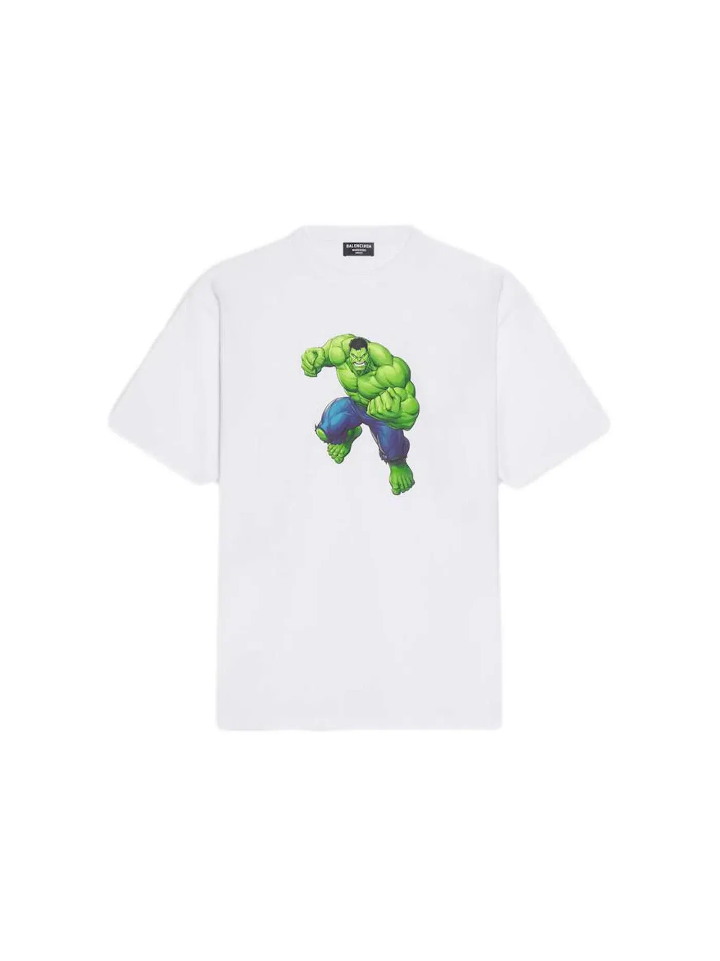 Мужская футболка с принтом Hulk 2021 MARVEL Balenciaga — изображение 1 из 1, белый