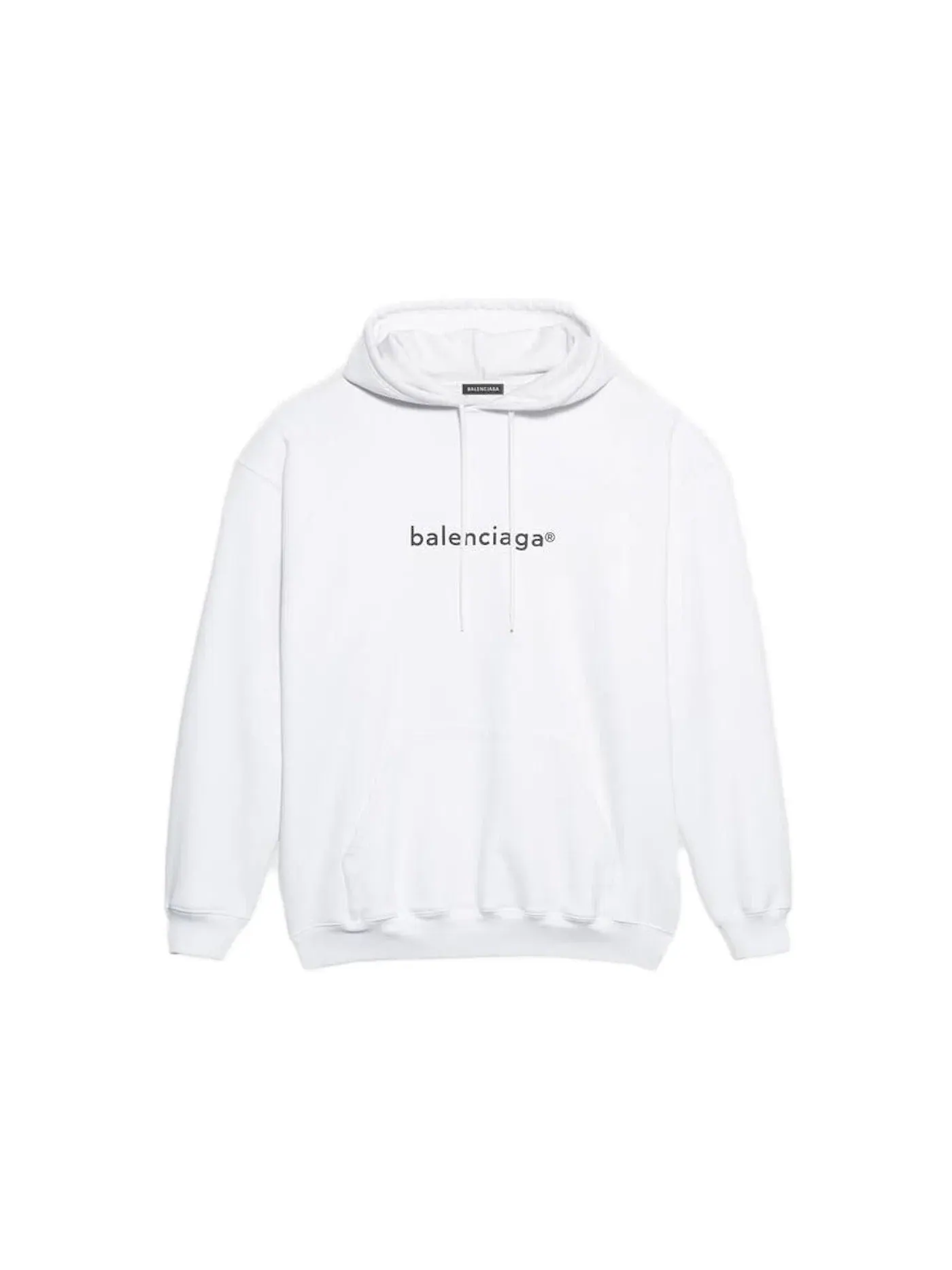 Мужской худи с принтом New Copyright Medium Fit Balenciaga — изображение 1 из 1, белый