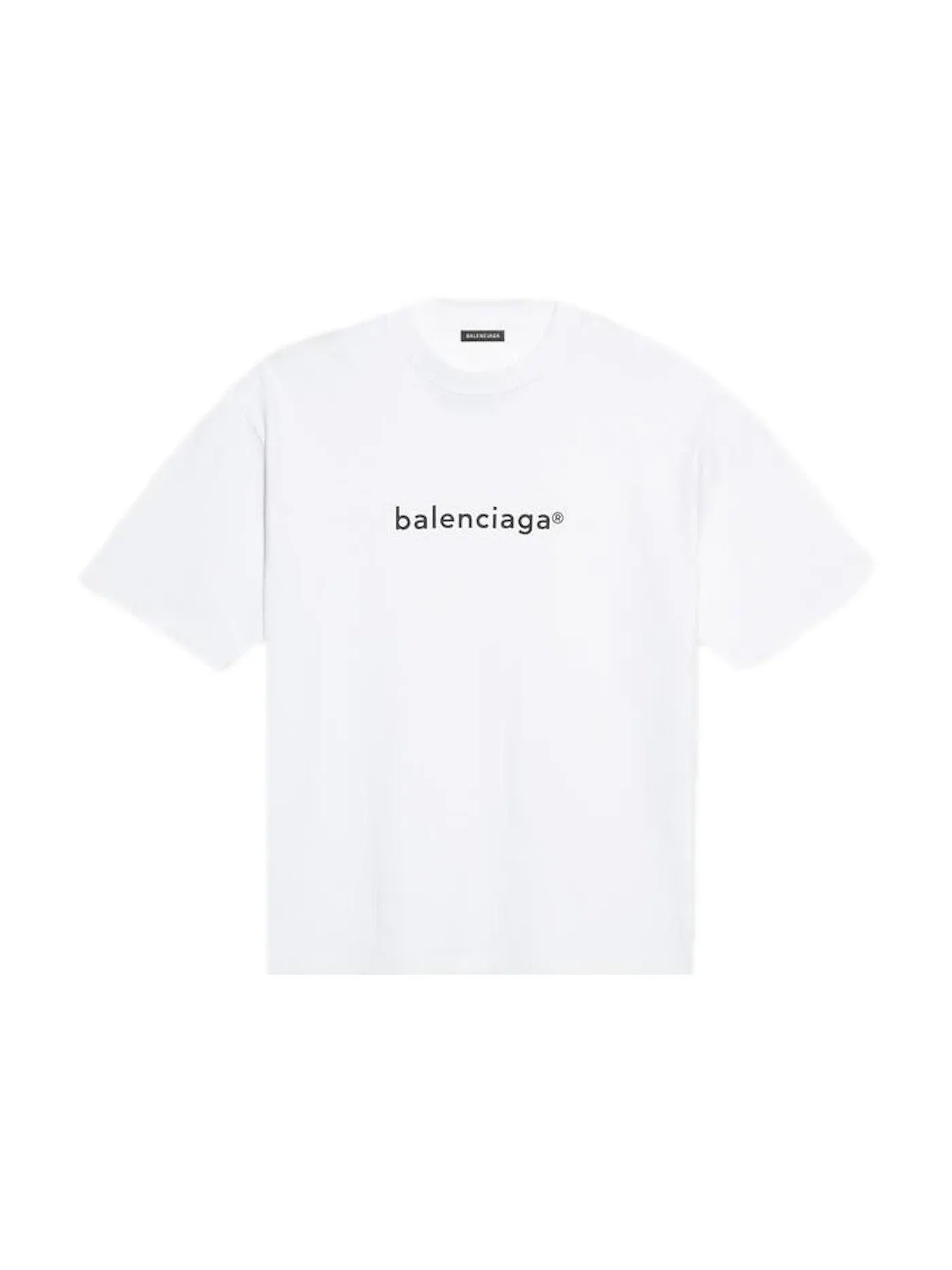 Мужская футболка с принтом New Copyright Medium Fit Balenciaga — изображение 1 из 1, белый