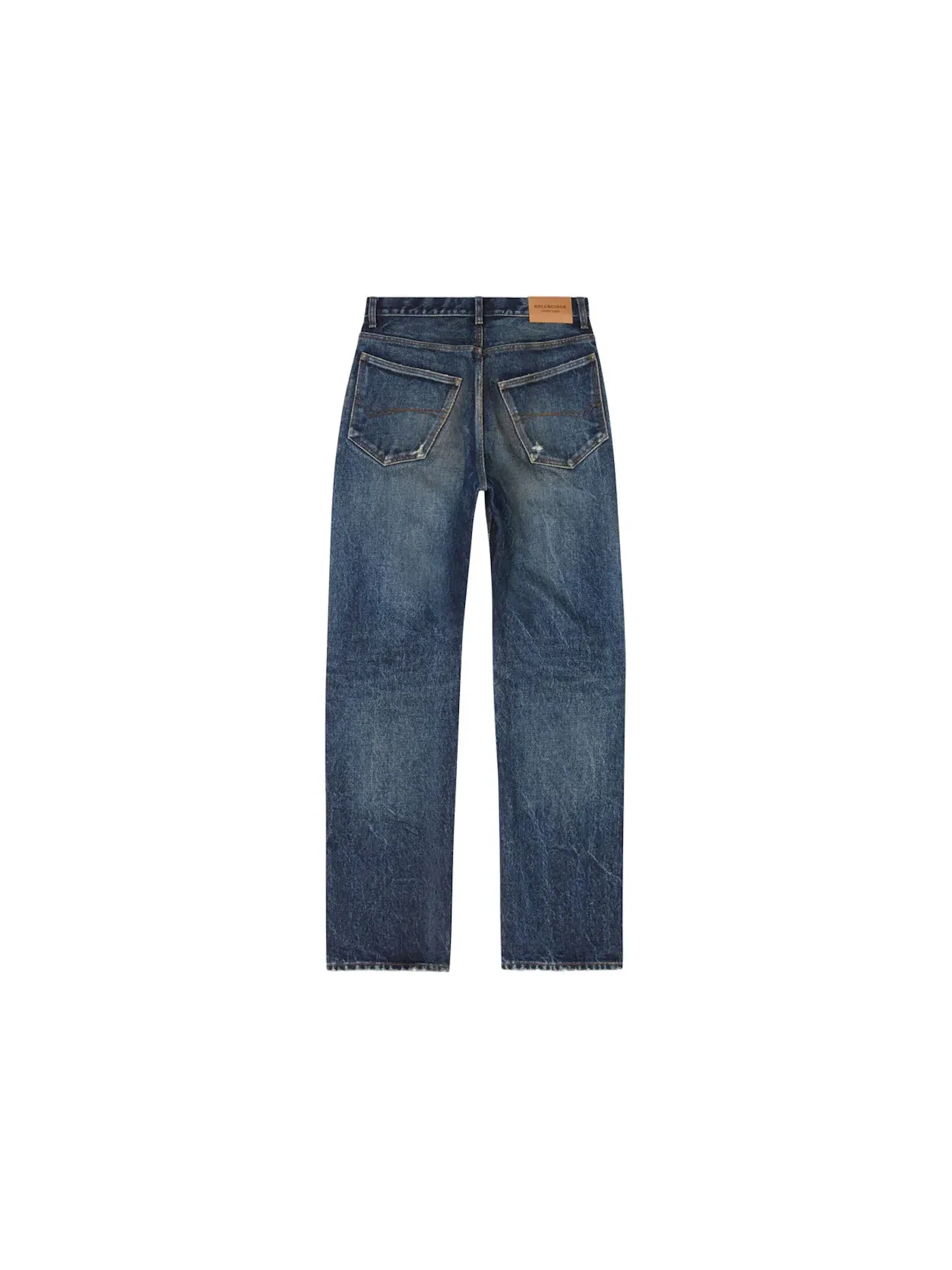 Мужские джинсы свободного кроя Relaxed Selvedge Heavy Denim Large Fit Balenciaga — изображение 2 из 2, темно-синий