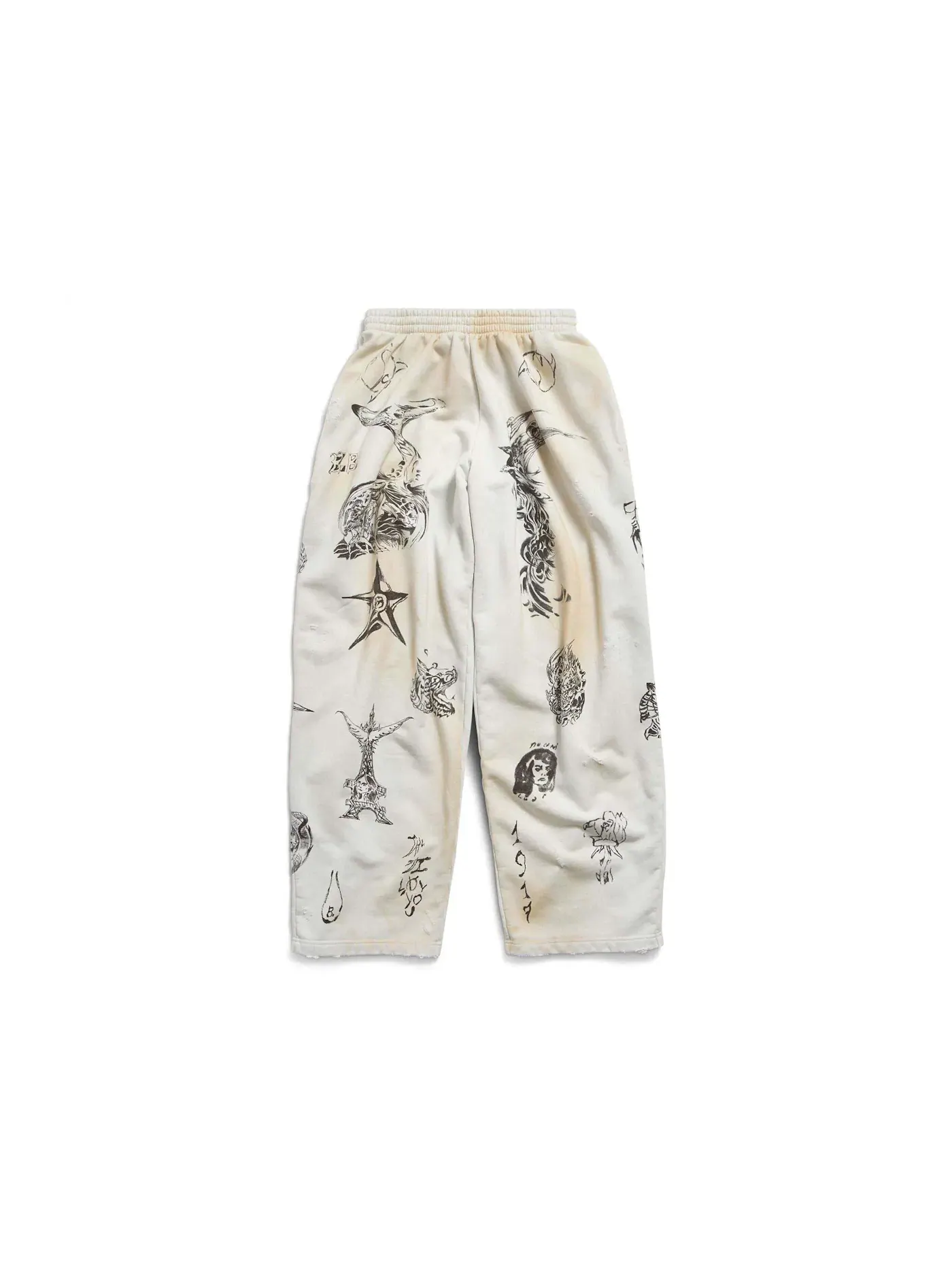 Мужские спортивные штаны свободного кроя Sweatpants Balenciaga — изображение 1 из 2, бежевый/коричневый