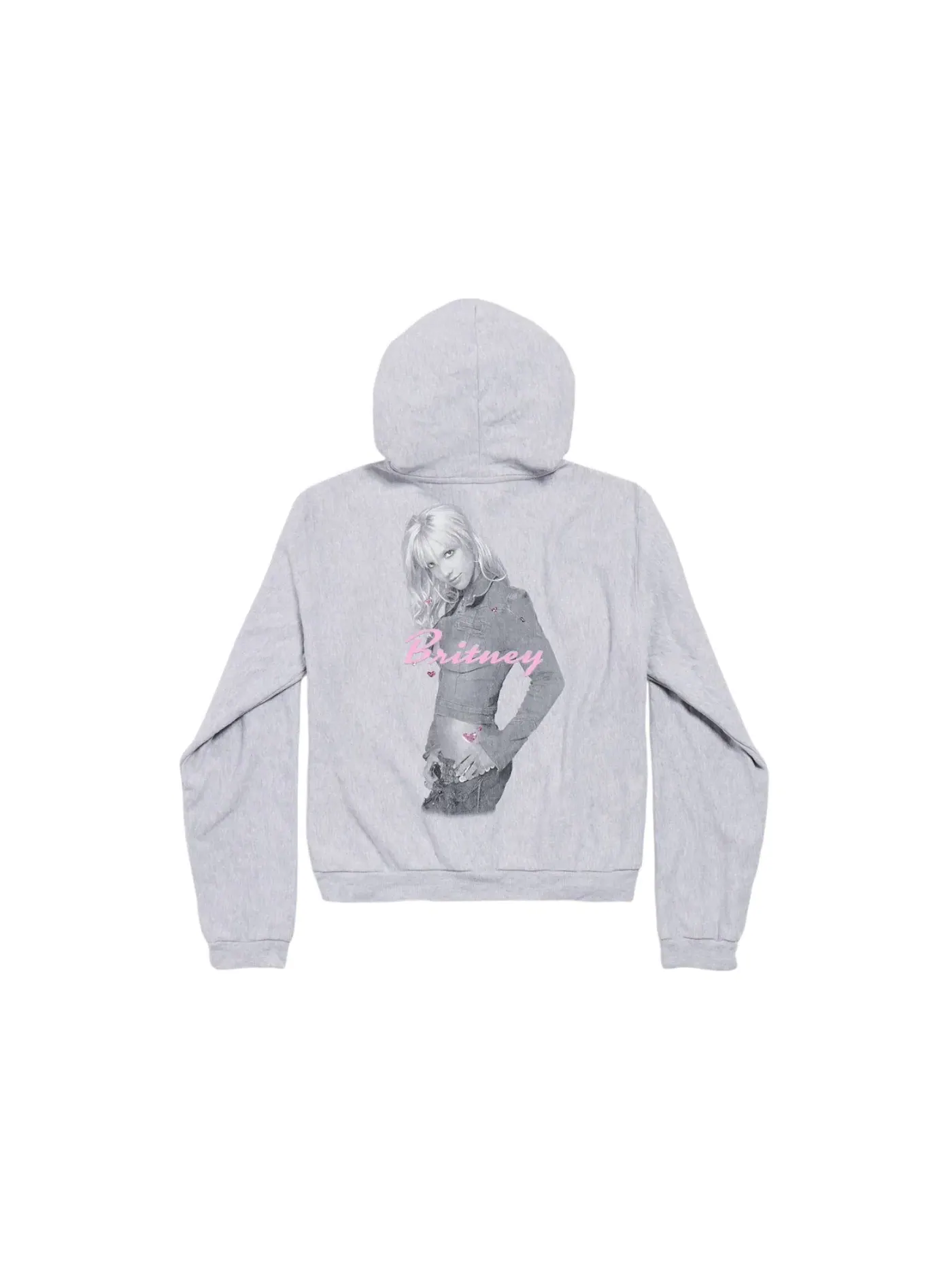 Женская худи с принтом Balenciaga Music Britney Spears Series Zip-Up Hoodie Regular Fit Balenciaga — изображение 2 из 2