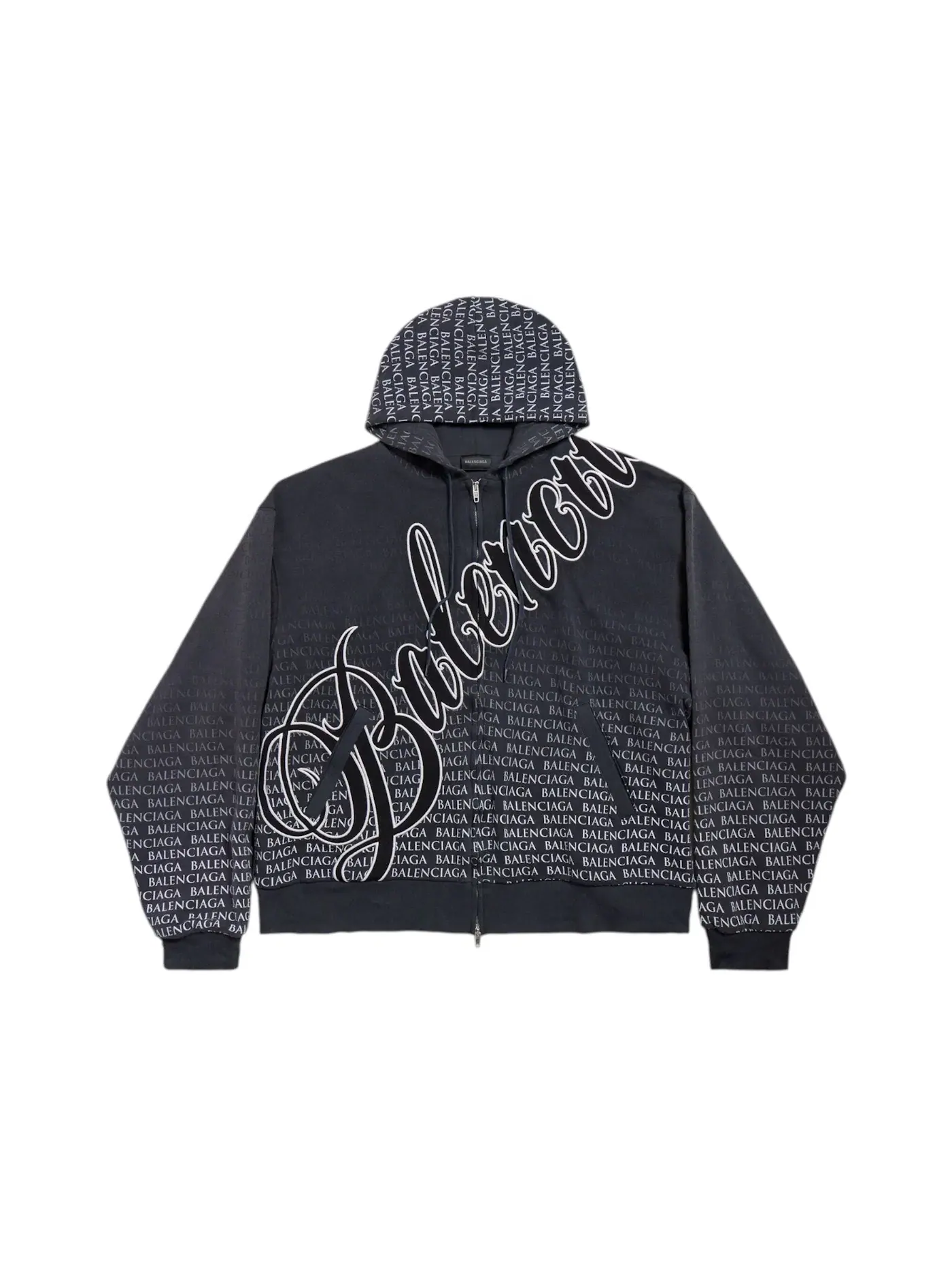 Мужская худи с длинным рукавом Hoodie Balenciaga — изображение 1 из 1, черный