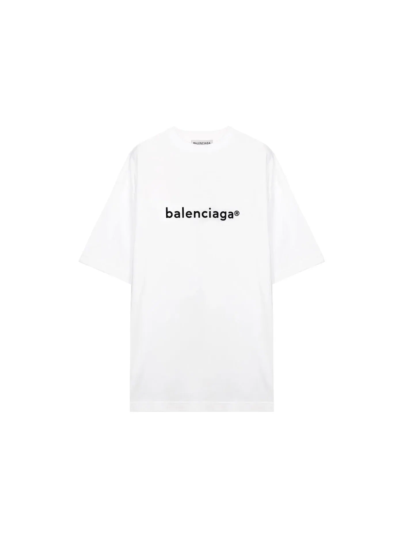 Мужская футболка с принтом Oversize Copyright Balenciaga — изображение 1 из 1, белый