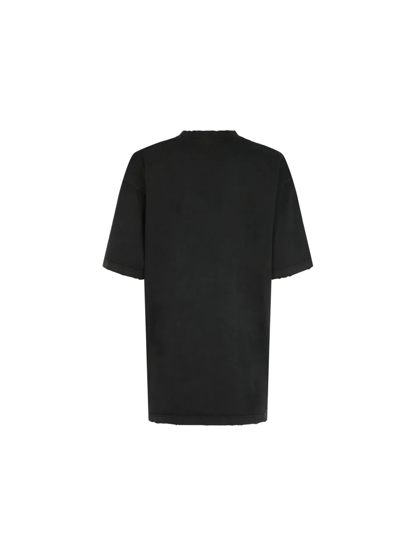 Женская футболка с принтом Oversized College Logo Balenciaga — изображение 2 из 3, черный