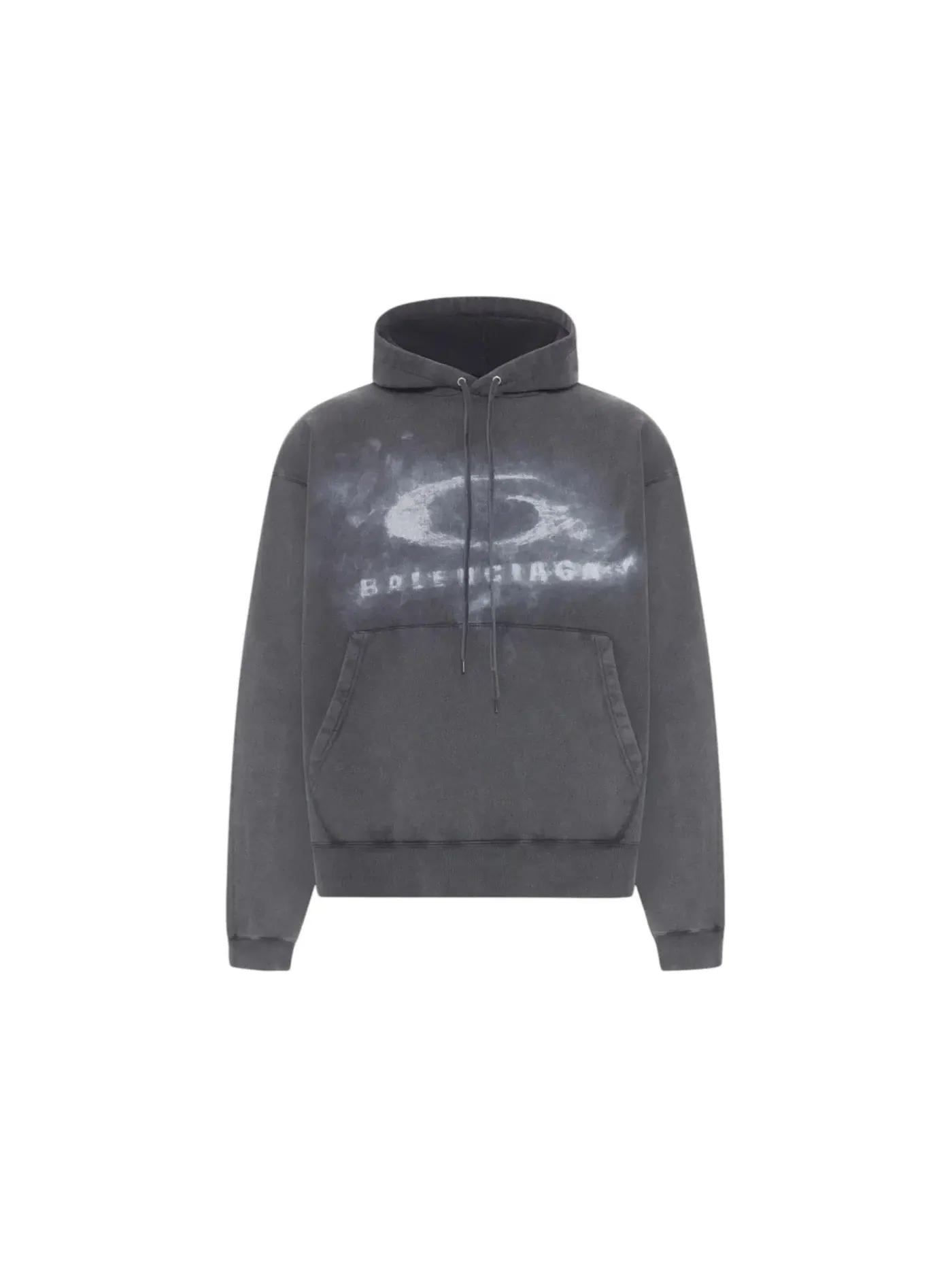 Мужской худи с длинным рукавом Balenciaga — изображение 1 из 1, черный/белый