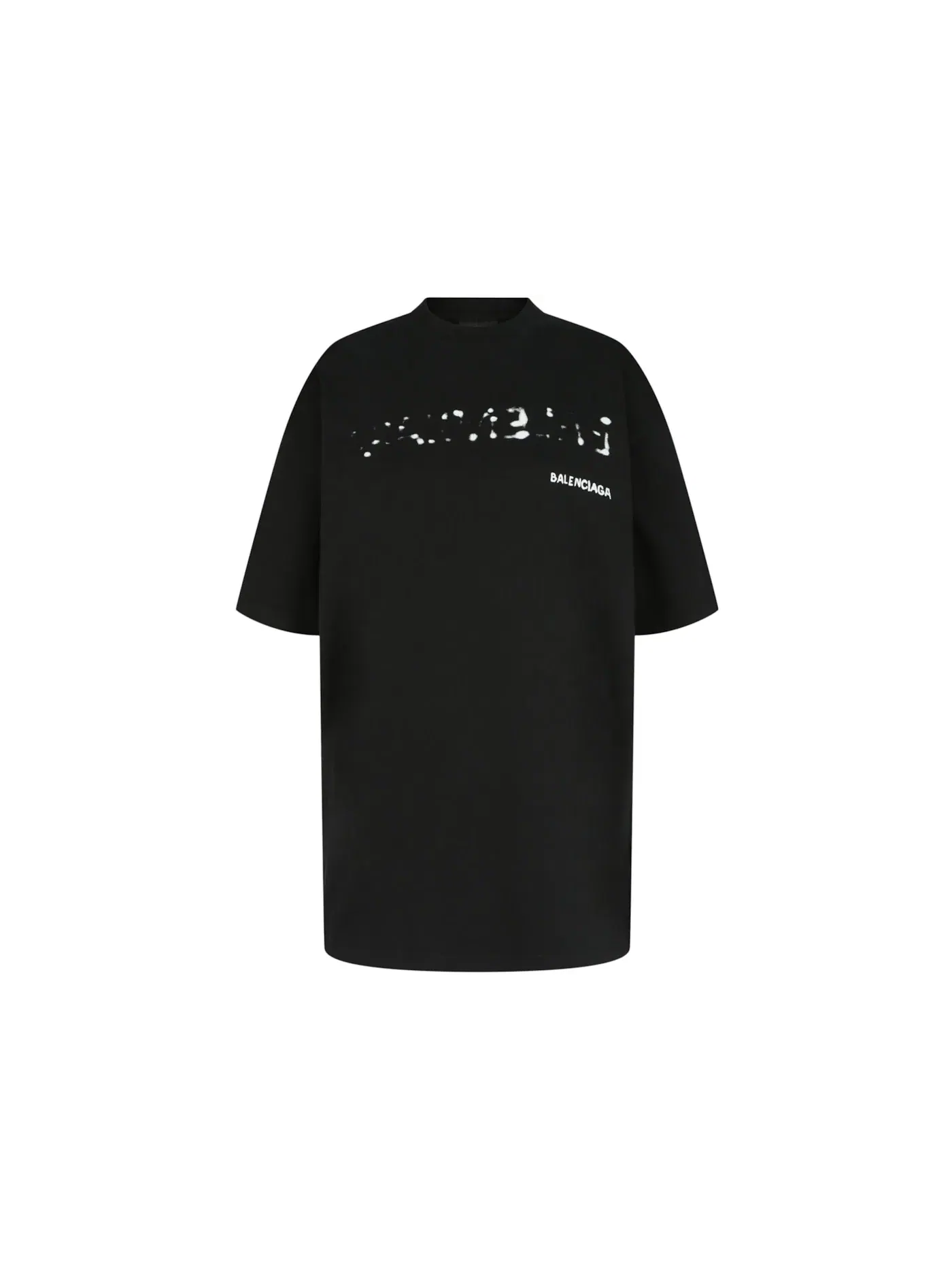Женская футболка с принтом Balenciaga Oversized Hand Drawn T-Shirt — изображение 1 из 3, белый