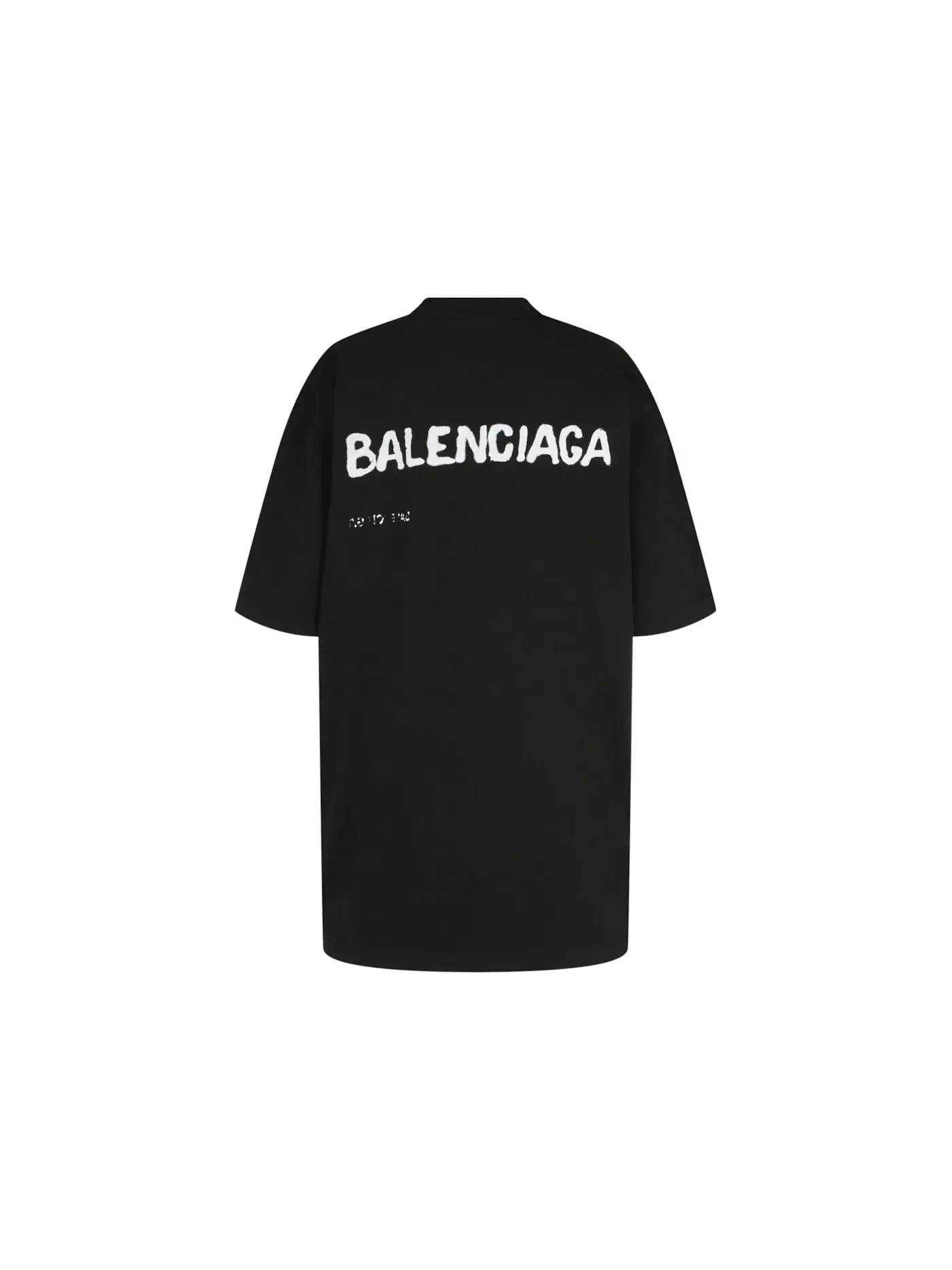 Женская футболка с принтом Balenciaga Oversized Hand Drawn T-Shirt — изображение 2 из 3, белый
