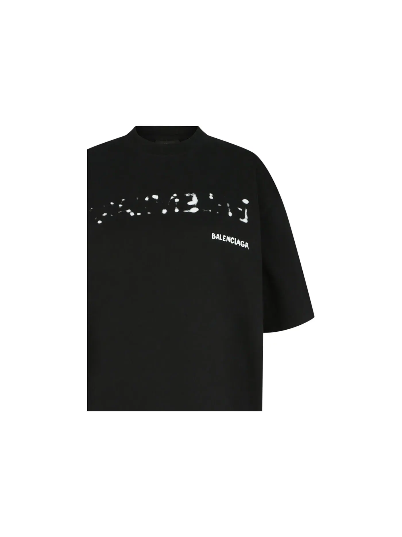 Женская футболка с принтом Balenciaga Oversized Hand Drawn T-Shirt — изображение 3 из 3, белый