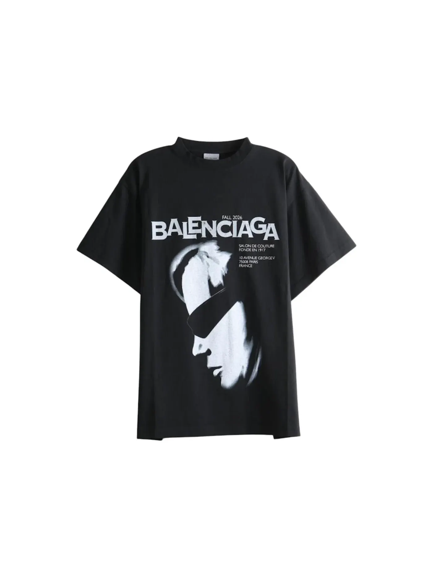 Мужская футболка с принтом Balenciaga Oversized T-shirt Black — изображение 1 из 1