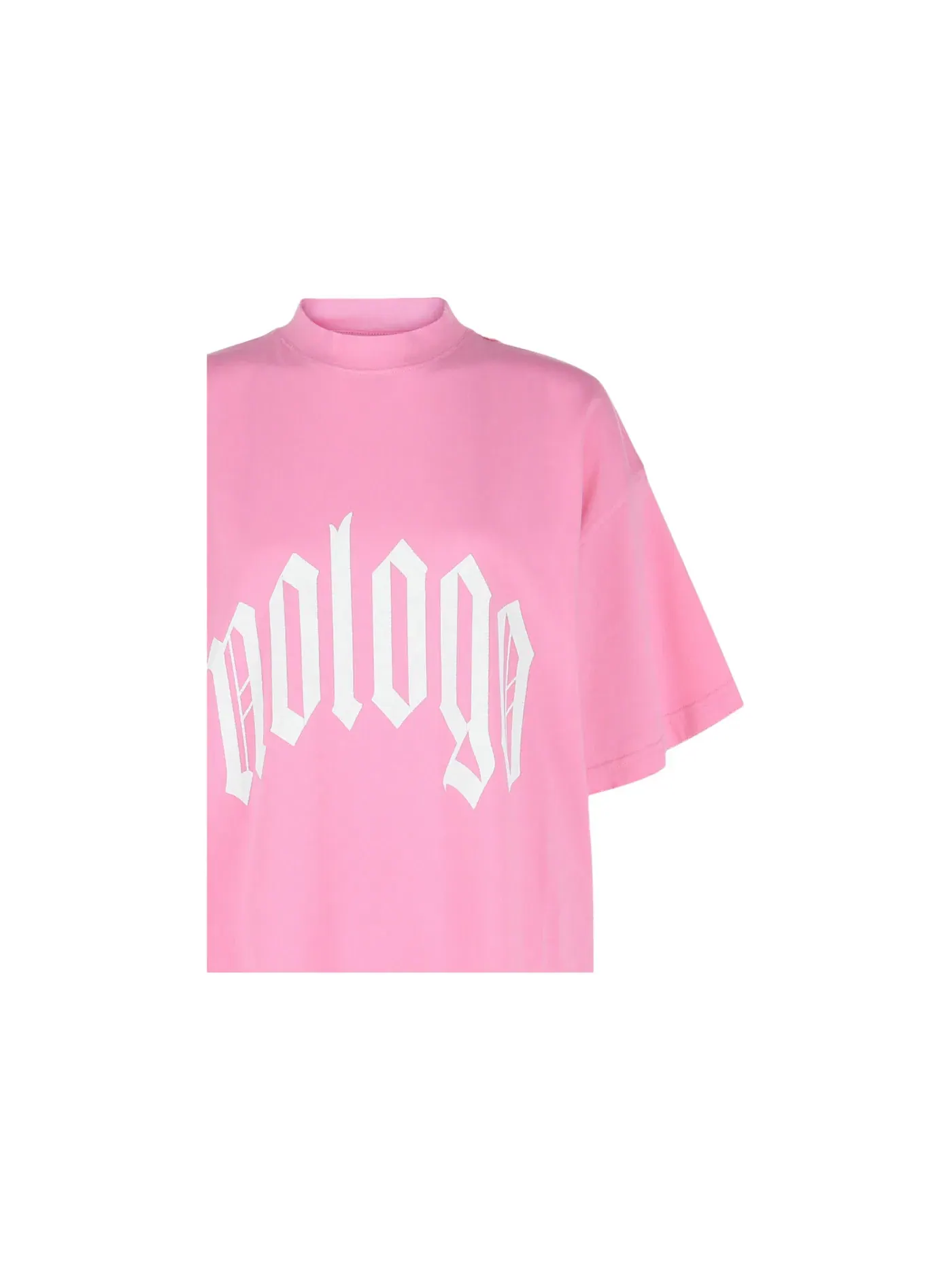 Женская футболка свободного кроя с принтом T-shirt Balenciaga — изображение 3 из 3, розовый белый