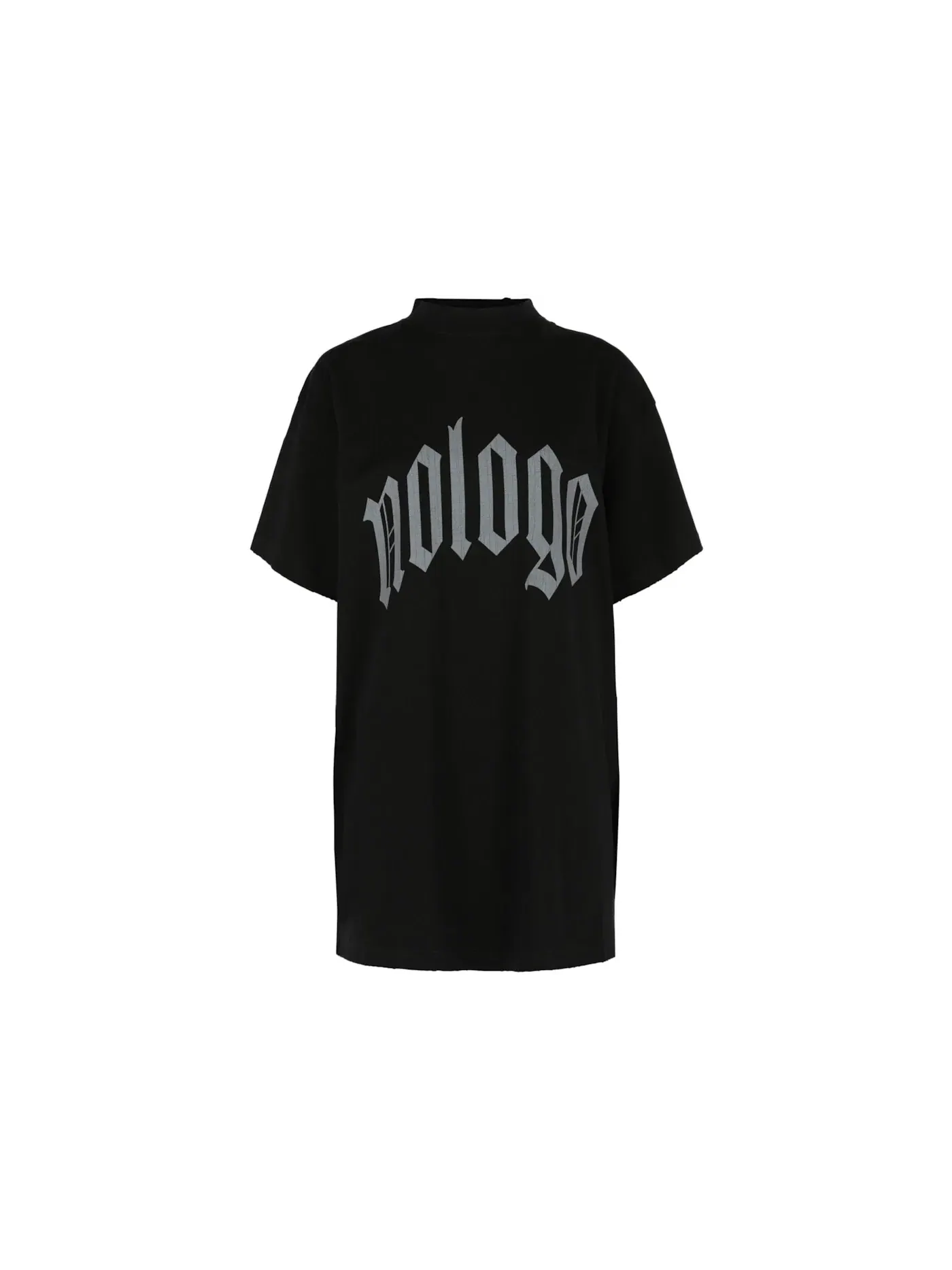 Женская футболка оверсайз без логотипа T-shirt Balenciaga — изображение 1 из 3, черный серый