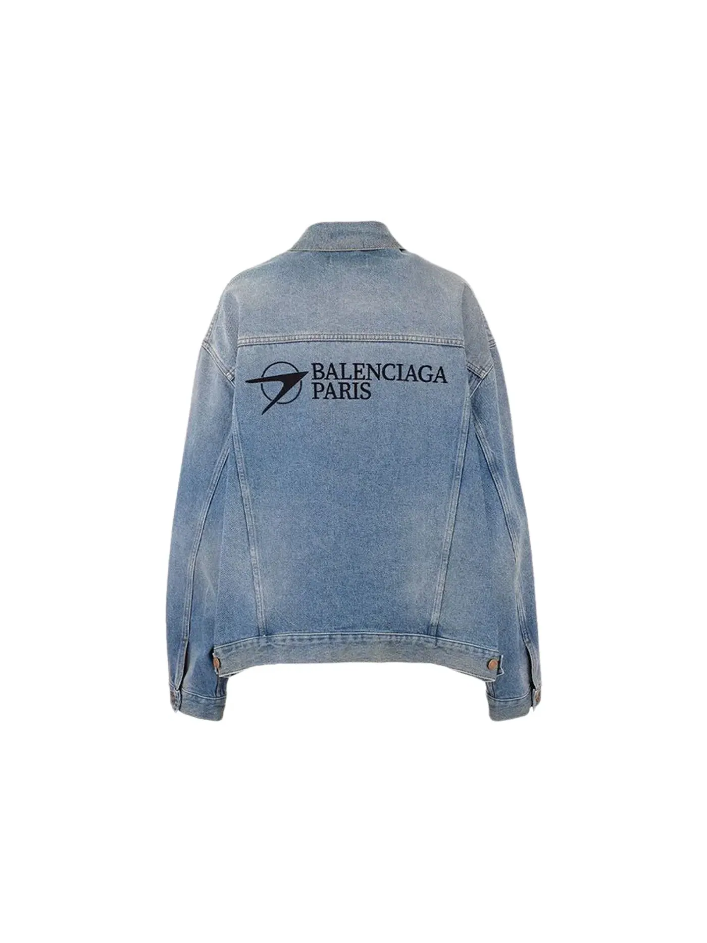Мужская oversize джинсовая куртка Balenciaga Paris — изображение 2 из 2, синий