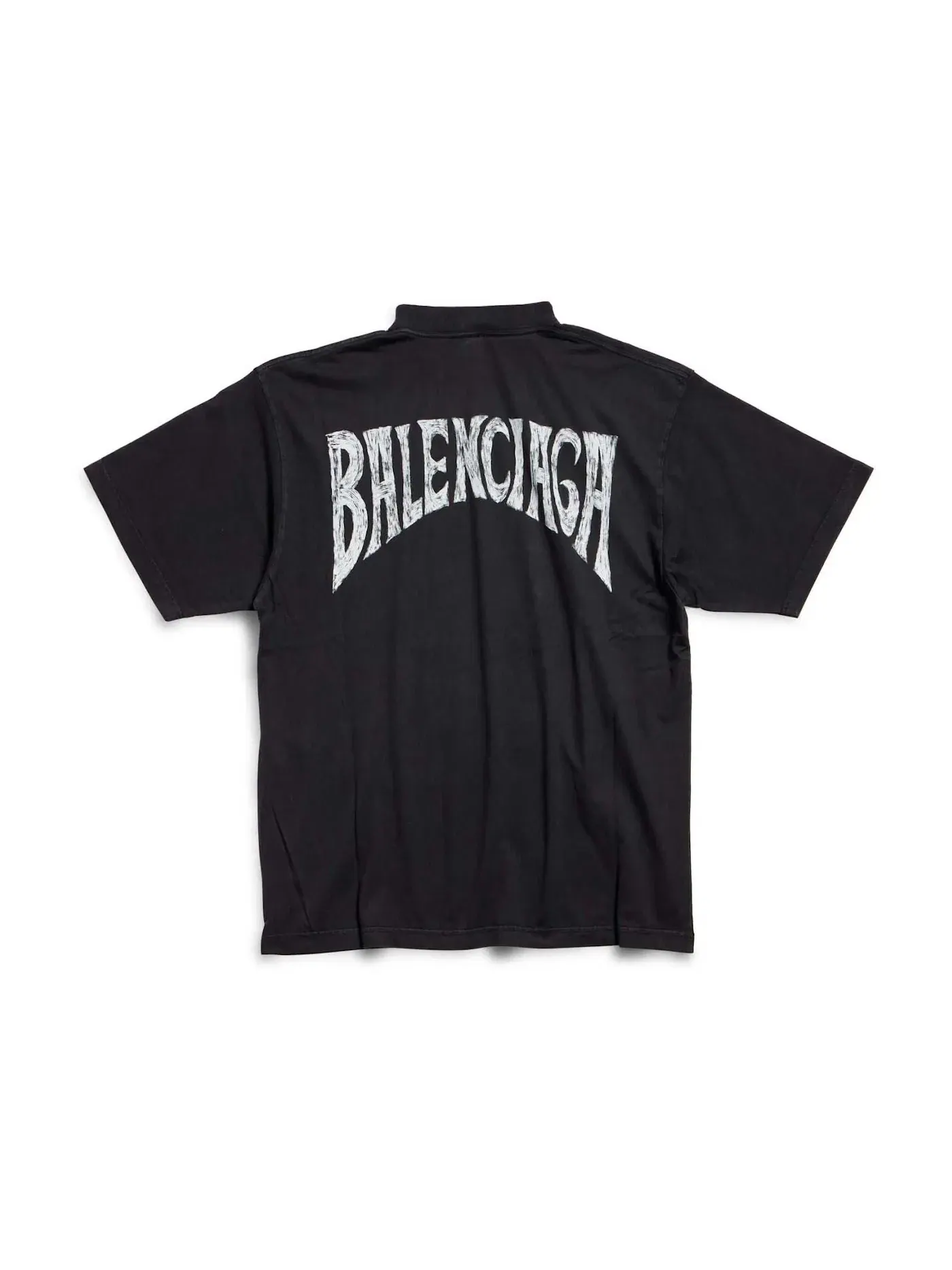 Мужская футболка с принтом Balenciaga Paris T-shirt Medium Fit — изображение 2 из 2, черный