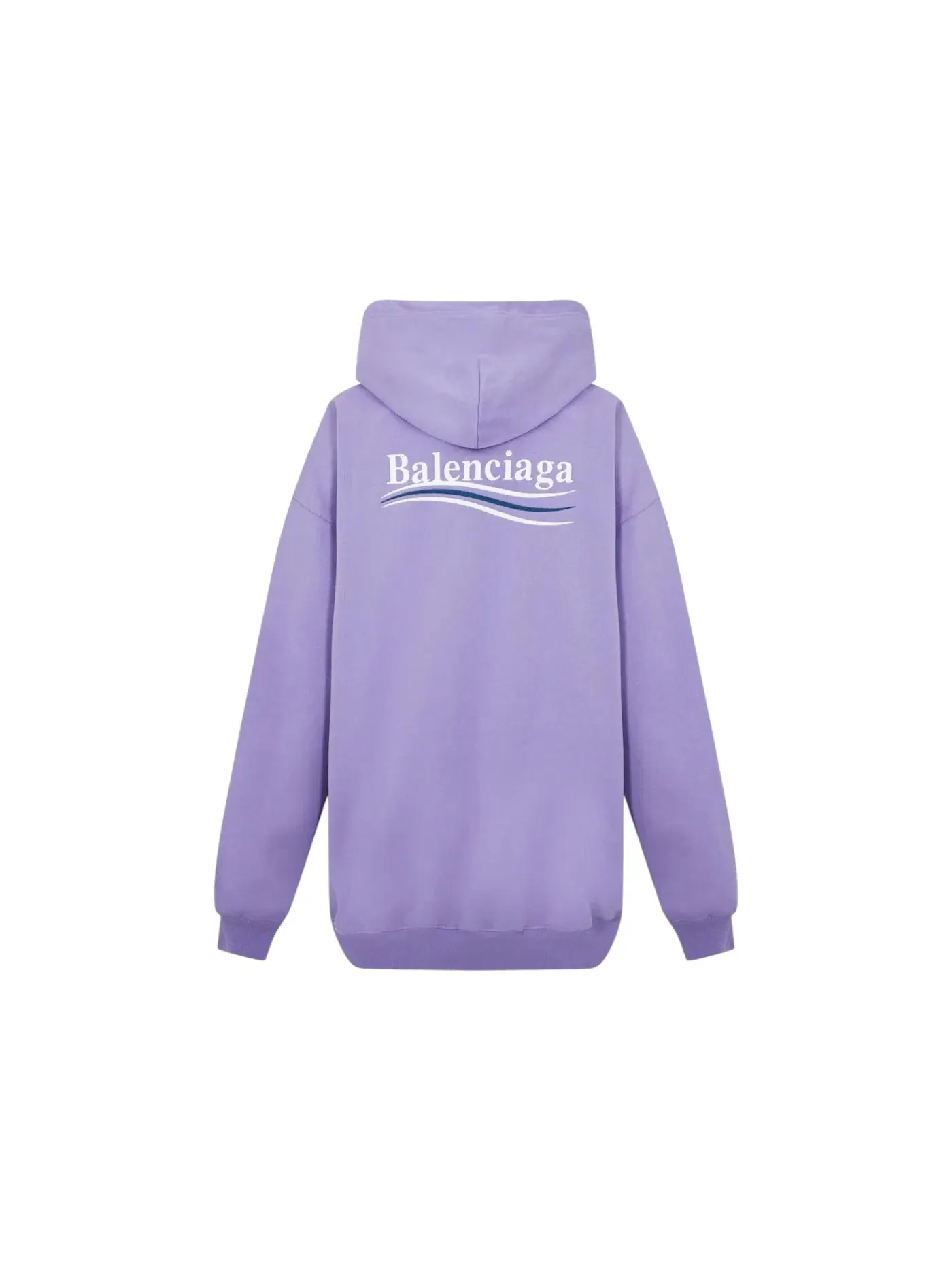Мужской худи с вышитым логотипом Political Campaign Balenciaga — изображение 1 из 1, фиолетовый
