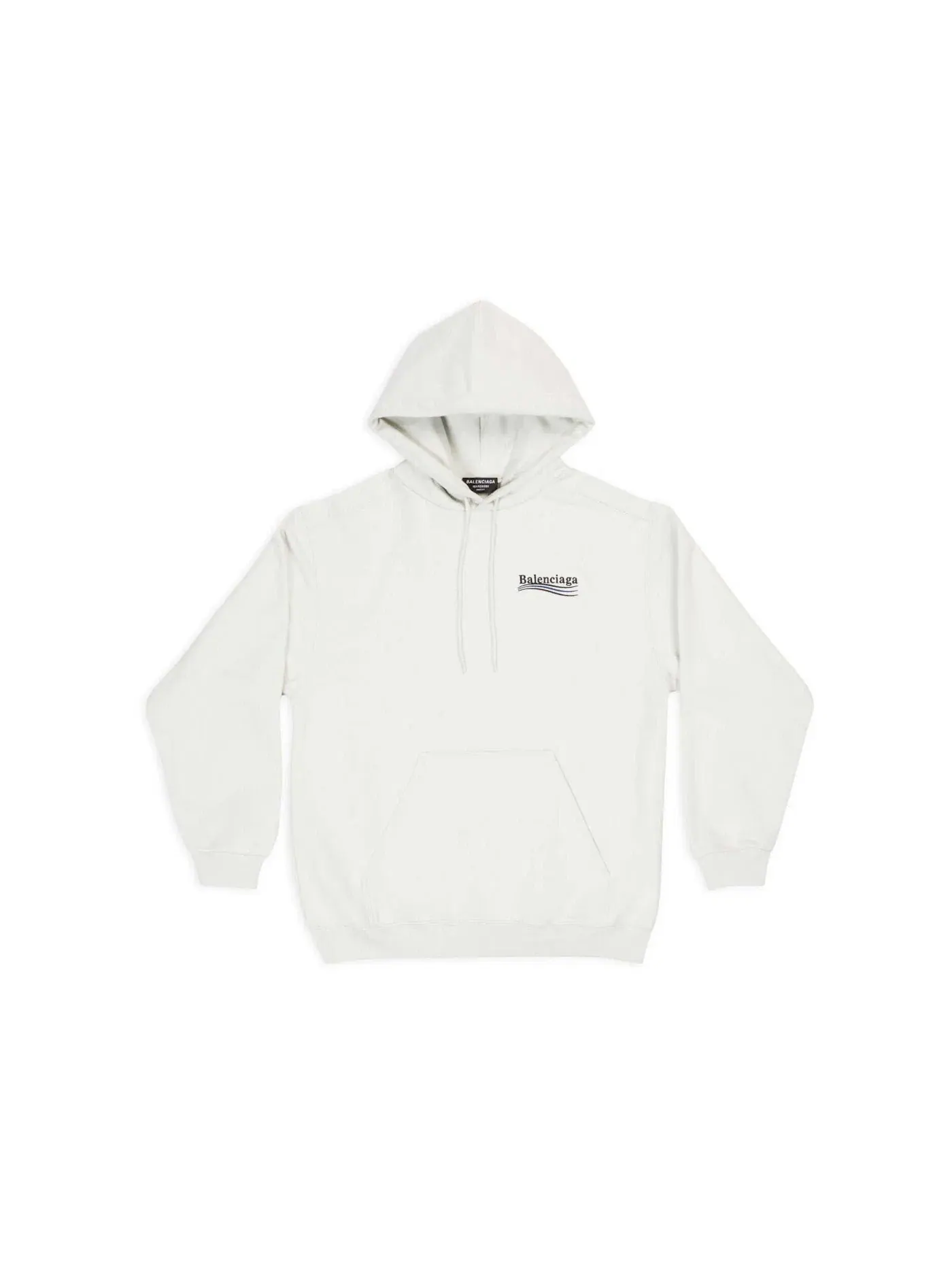Мужской худи с принтом Political Campaign Balenciaga — изображение 1 из 2, белый/черный/синий