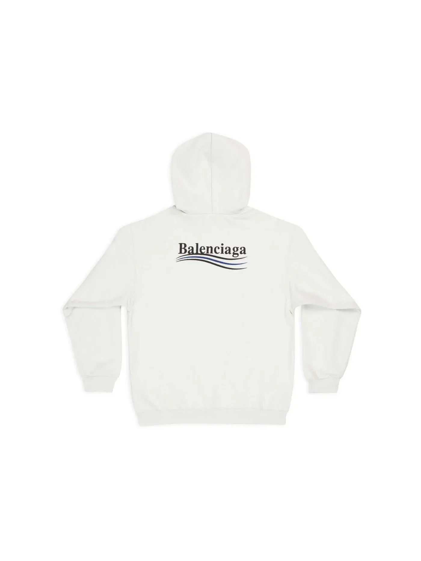 Мужской худи с принтом Political Campaign Balenciaga — изображение 2 из 2, белый/черный/синий