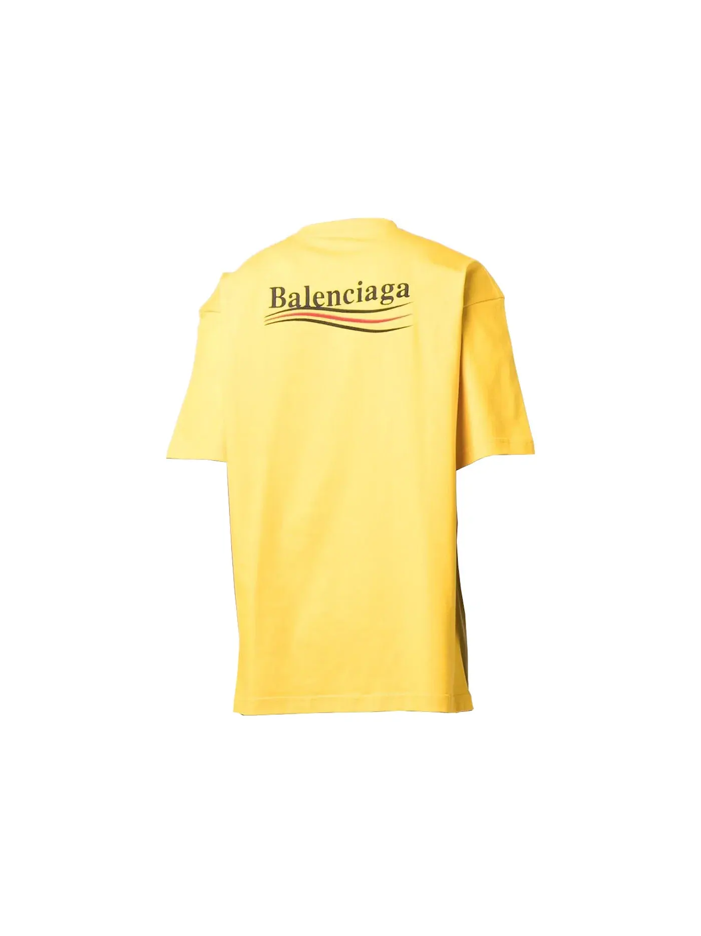 Женская футболка с принтом Political Campaign Balenciaga — изображение 2 из 2, желтый/красный/черный