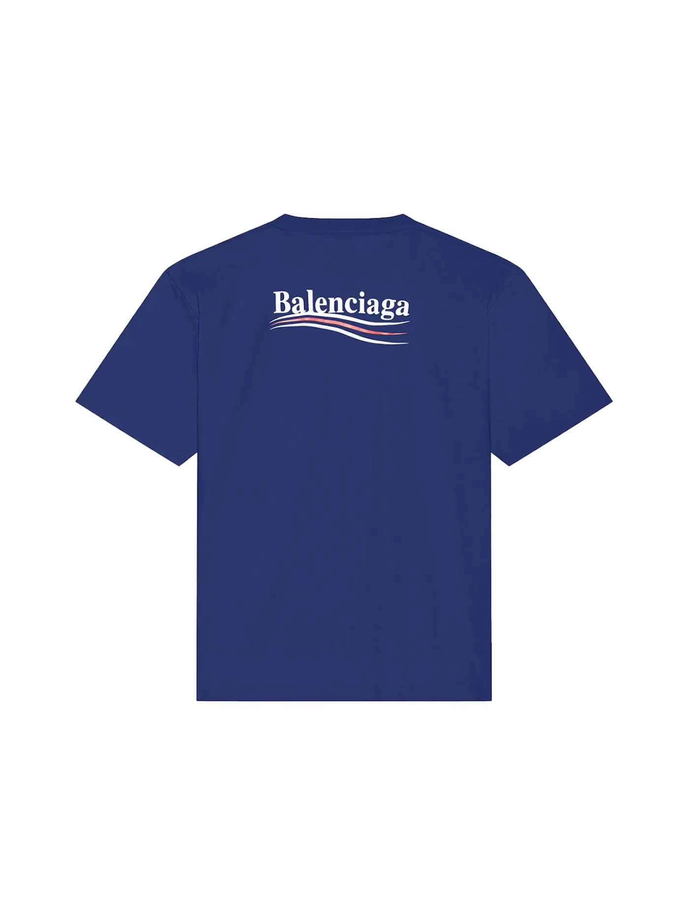 Мужская футболка с принтом Political Campaign Balenciaga — изображение 2 из 2, синий/белый