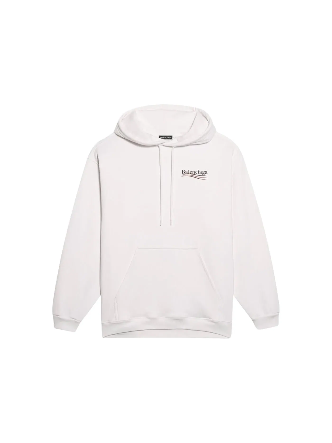 Мужская худи с принтом Political Campaign Logo Balenciaga — изображение 1 из 1, белый